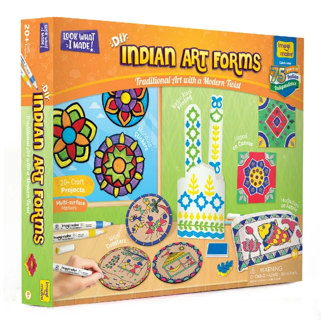 Imagimake Indian Art Forms set pictură 5 tehnici 8-12 ani