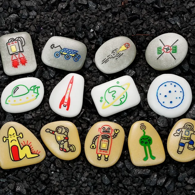 Yellow Door Story Stones Outer Space pietre povesti set 13