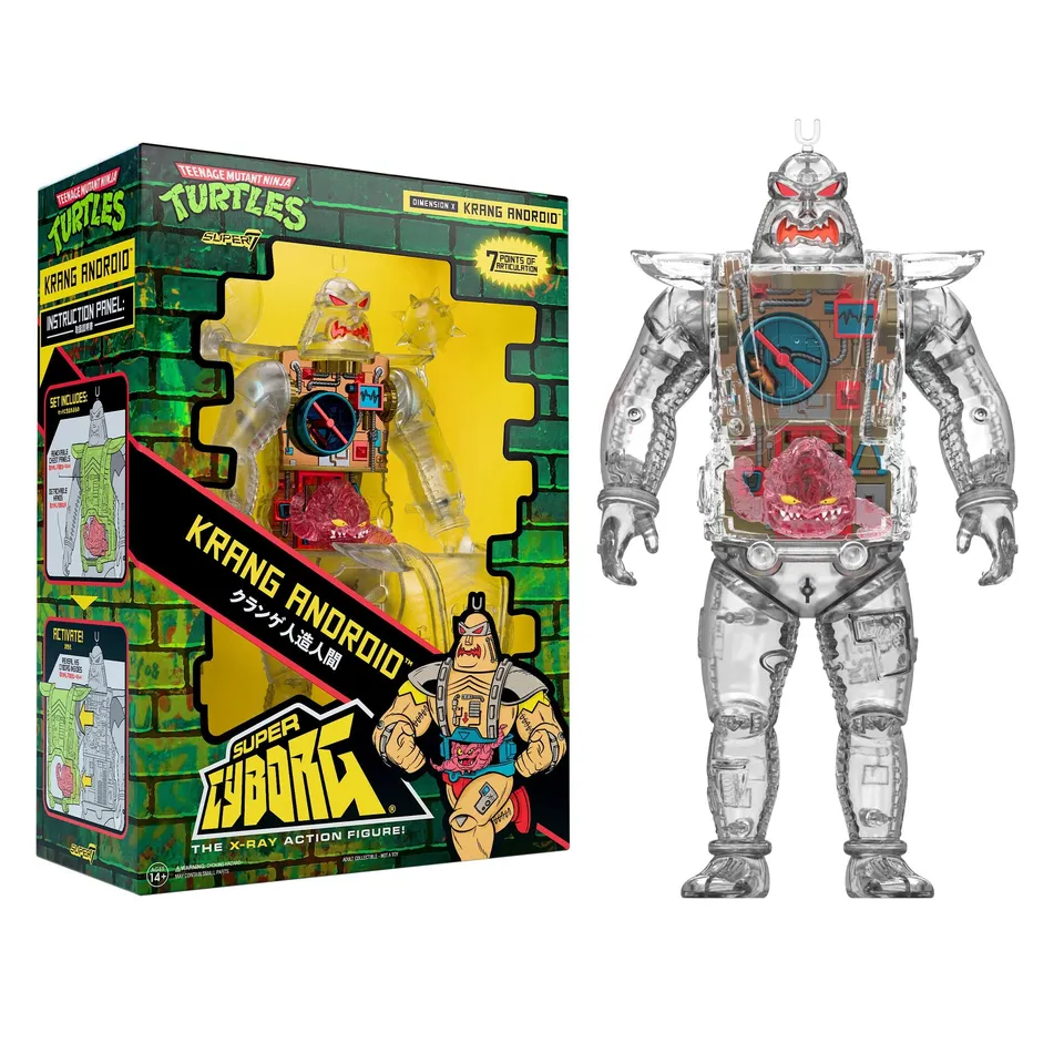 Super7 TMNT Krang Android figurină transparentă 28 cm