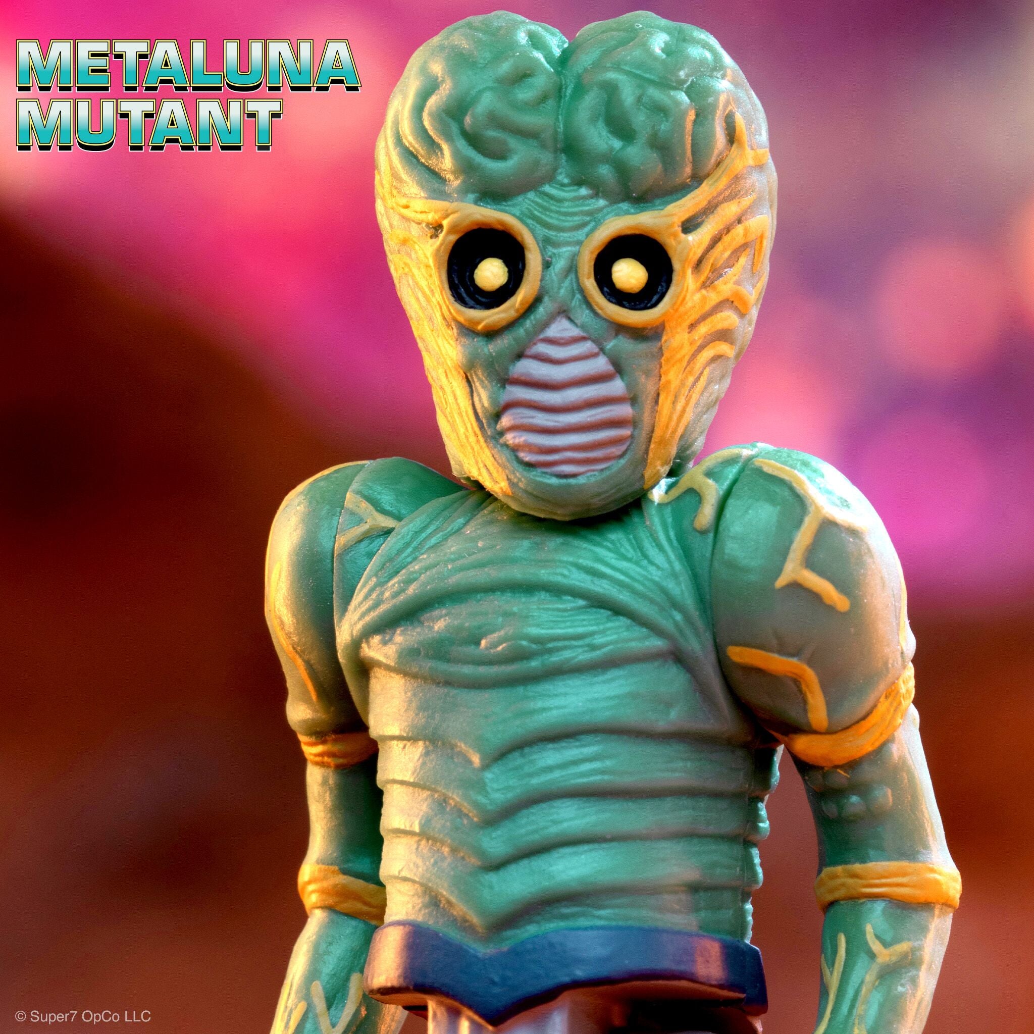 Super7 ReAction Metaluna Mutant figurina poster verde