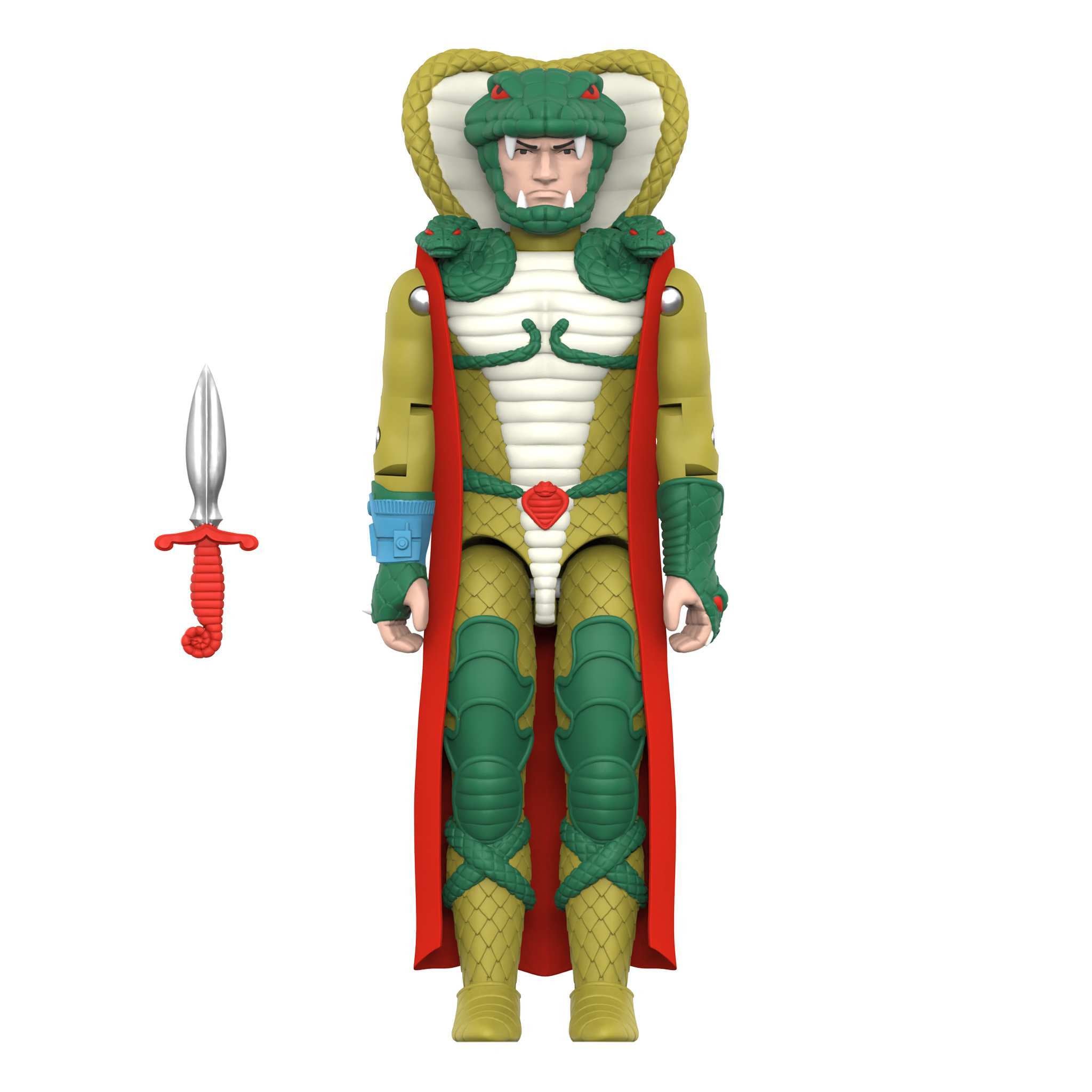 Super7 G.I. Joe ReAction+ Serpentor figurină albă cu pelerină