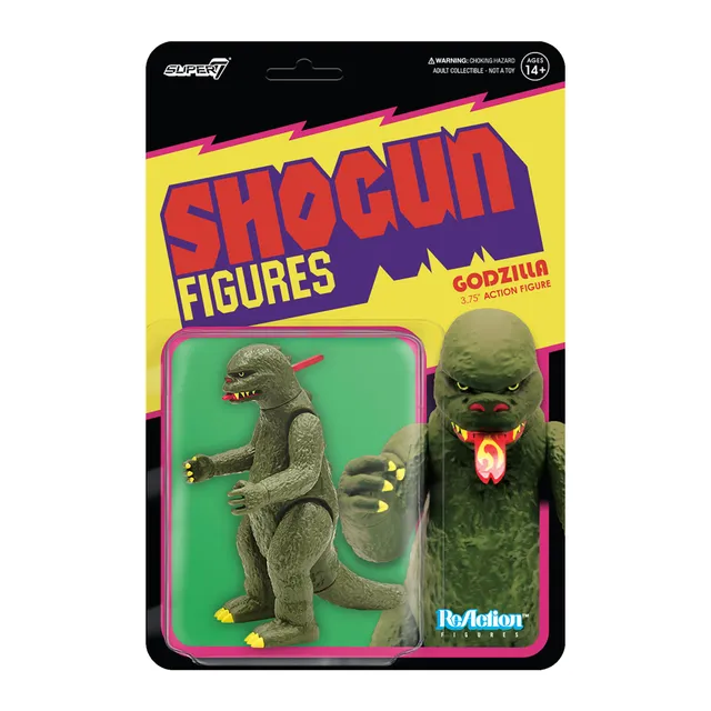 Super7 ReAction Godzilla Shogun figurina verde inchis