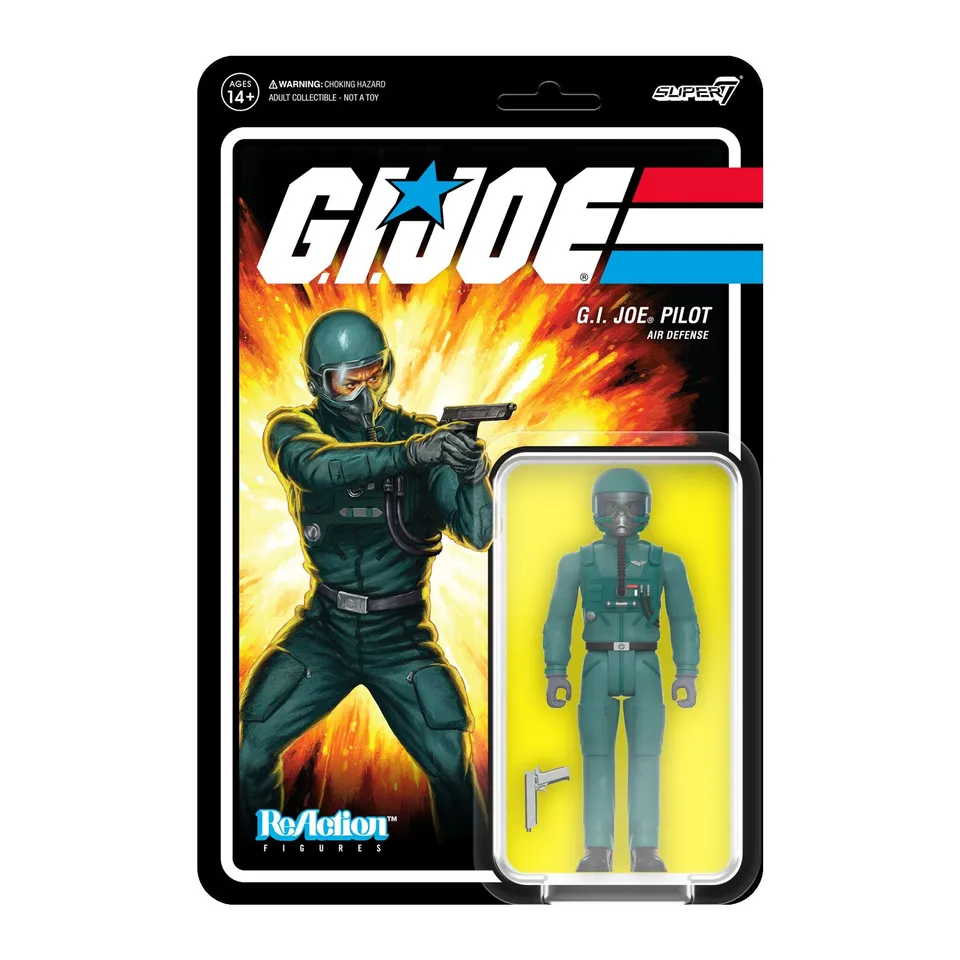 Super7 G.I. Joe ReAction Wave 7 Joe Pilot Facemask figurina cu masca