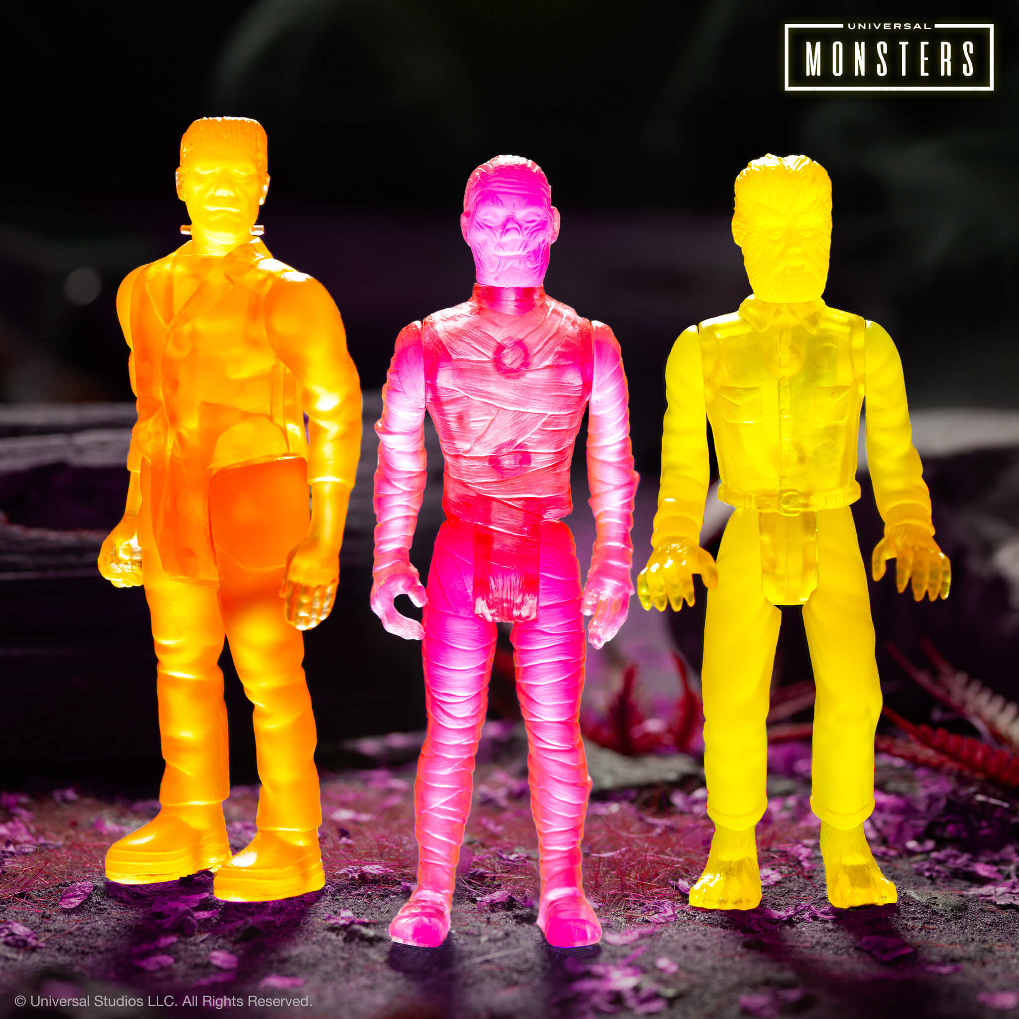 Super7 ReAction Universal Monsters set 3 figurine luminiscente