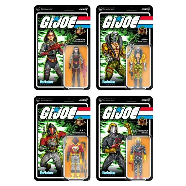 Super7 ReAction Python Patrol set 4 figurine 9,5 cm