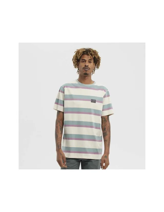 Hydroponic Wipeout tricou Ecru Green Violet bumbac