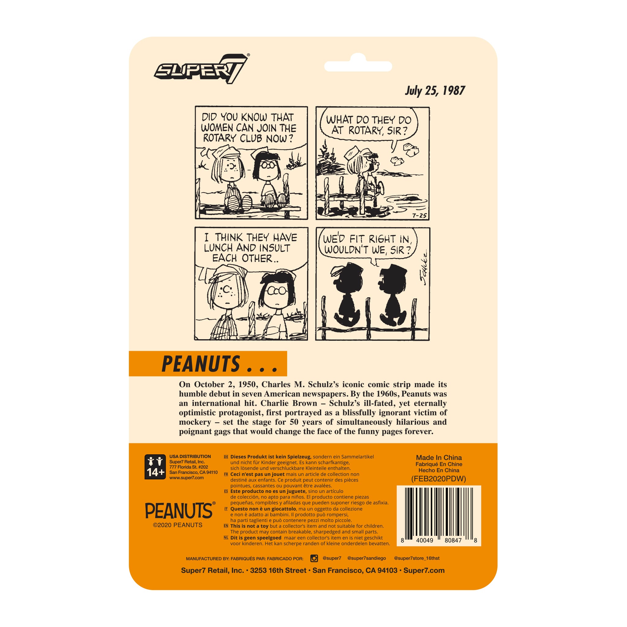Super7 Peanuts ReAction figurina Camp Marcie 9,5 cm cu bezea