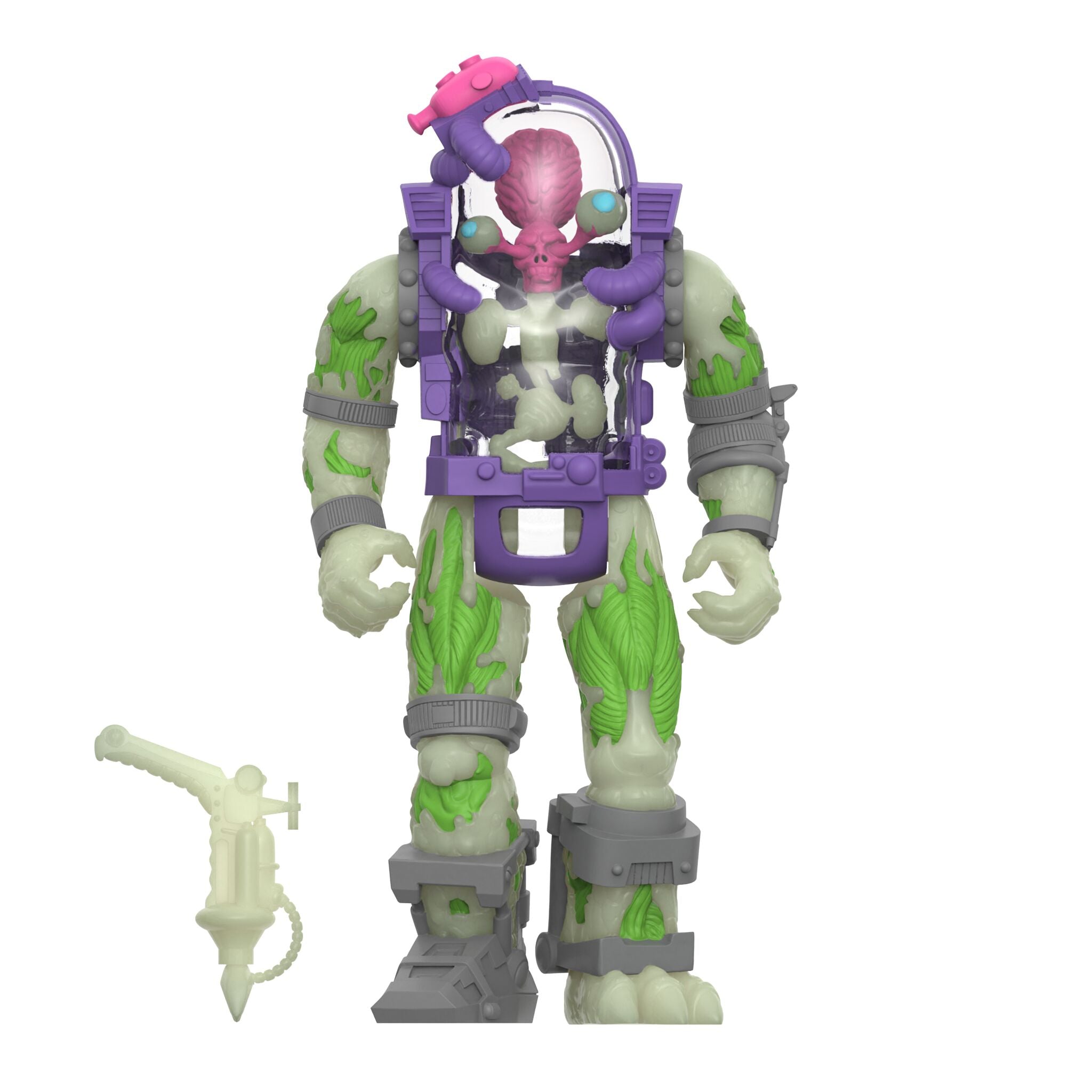 Super7 ReAction TMNT Glow set 3 figurine fosforescente