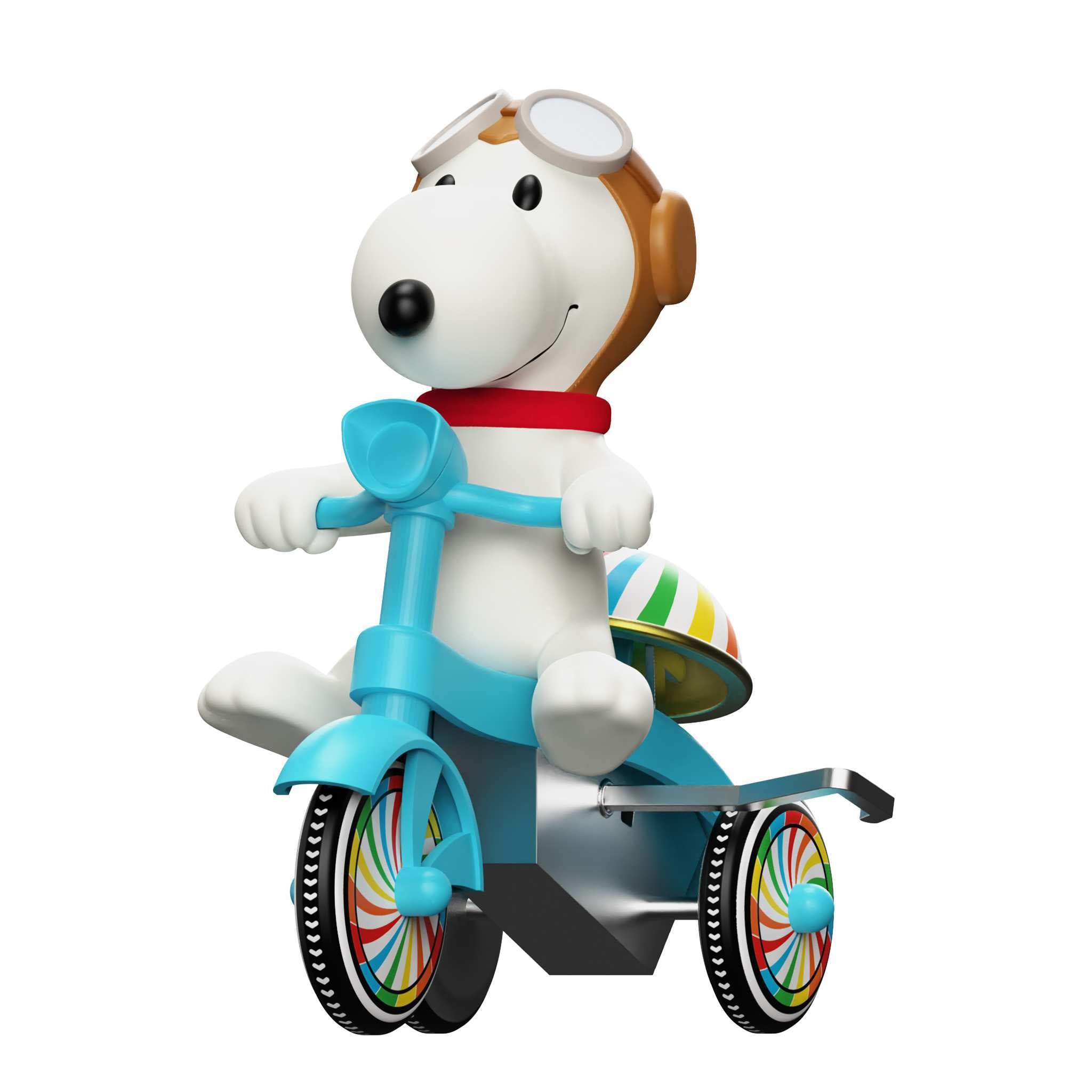 Super7 Peanuts Super Cycles Flying Ace tricicleta cu Snoopy