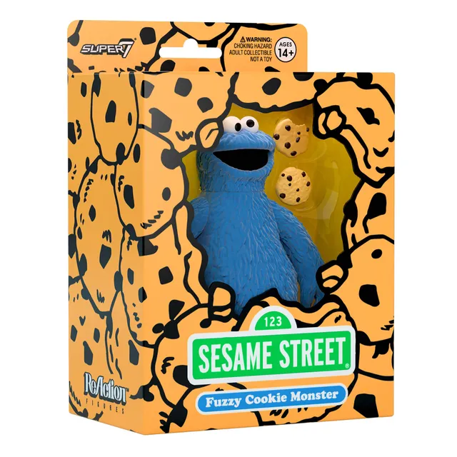 Super7 Sesame Street Cookie Monster figurina pufoasa biscuiti