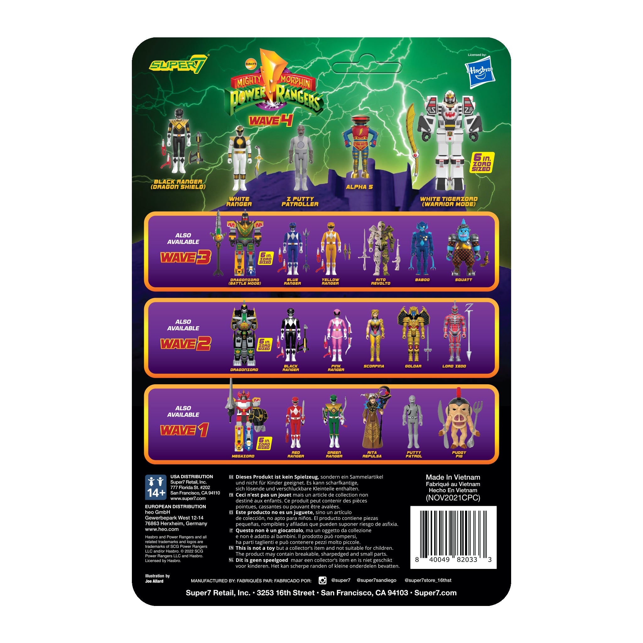 Super7 ReAction Alpha 5 Wave 4 figurină Power Rangers