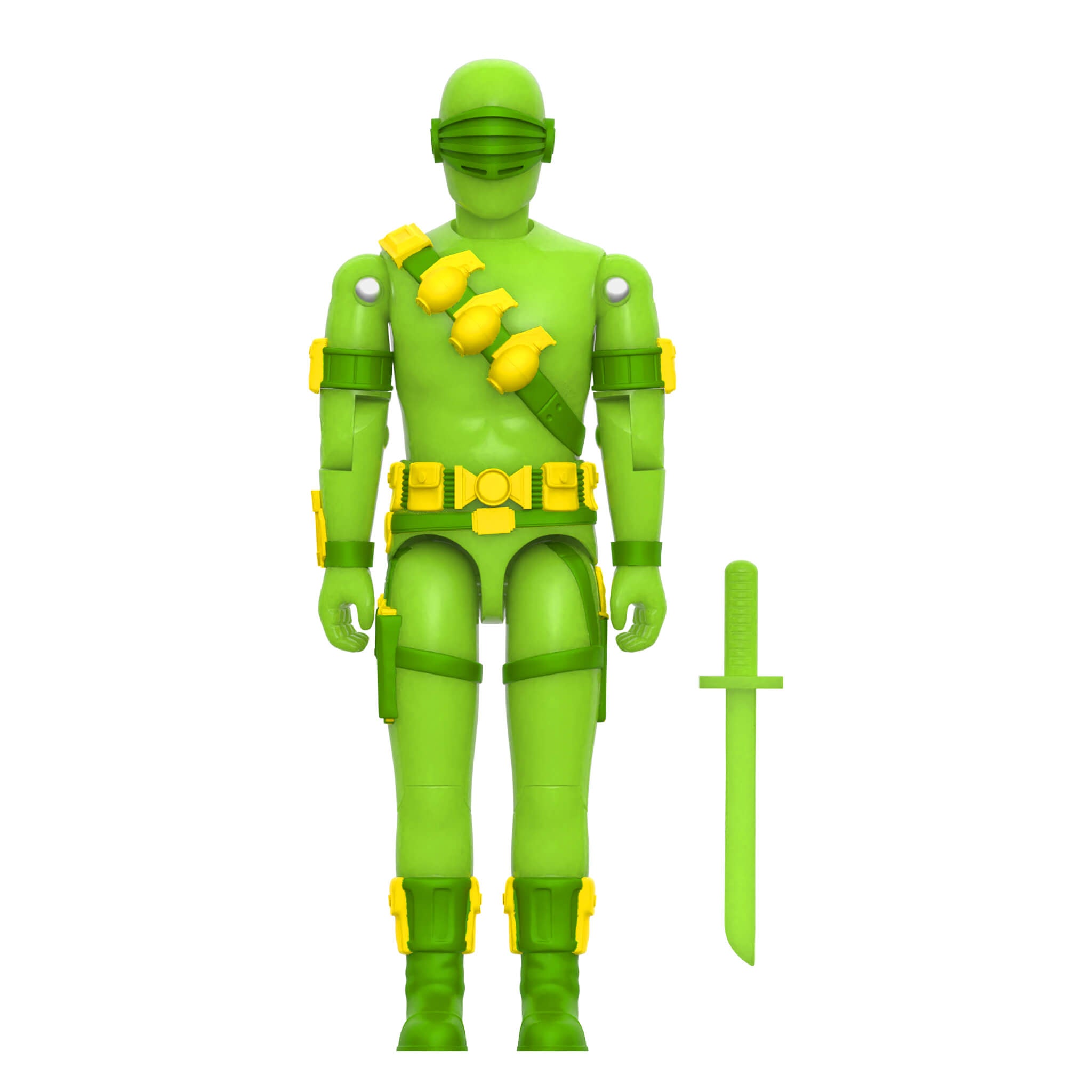 Super7 G.I. Joe Glow Patrol Green set 3 figurine ReAction+