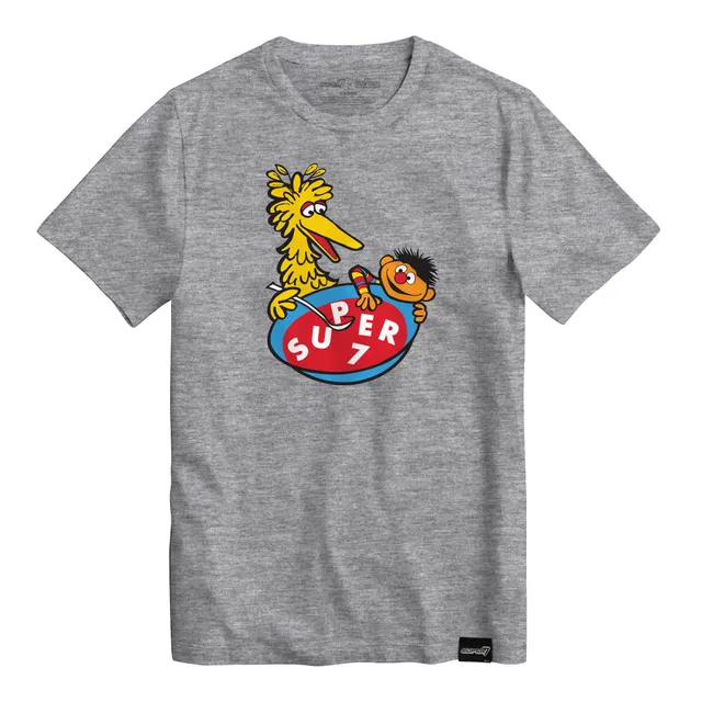 Super7 Sesame Street Big Bird Ernie tricou bumbac gri