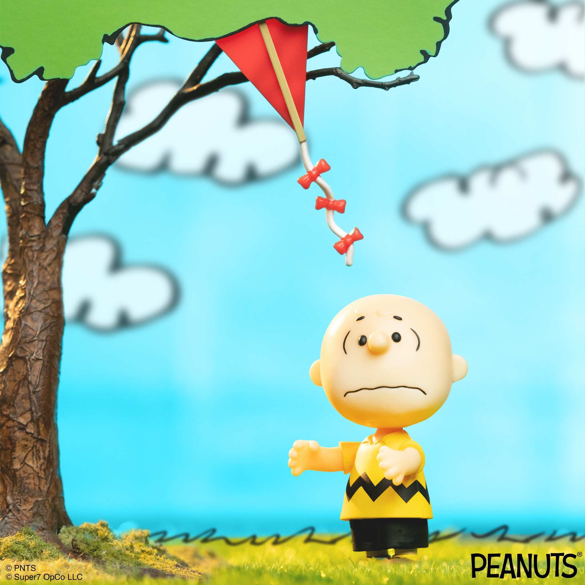 Super7 ReAction Peanuts Charlie Brown Kite figurina 9,5 cm