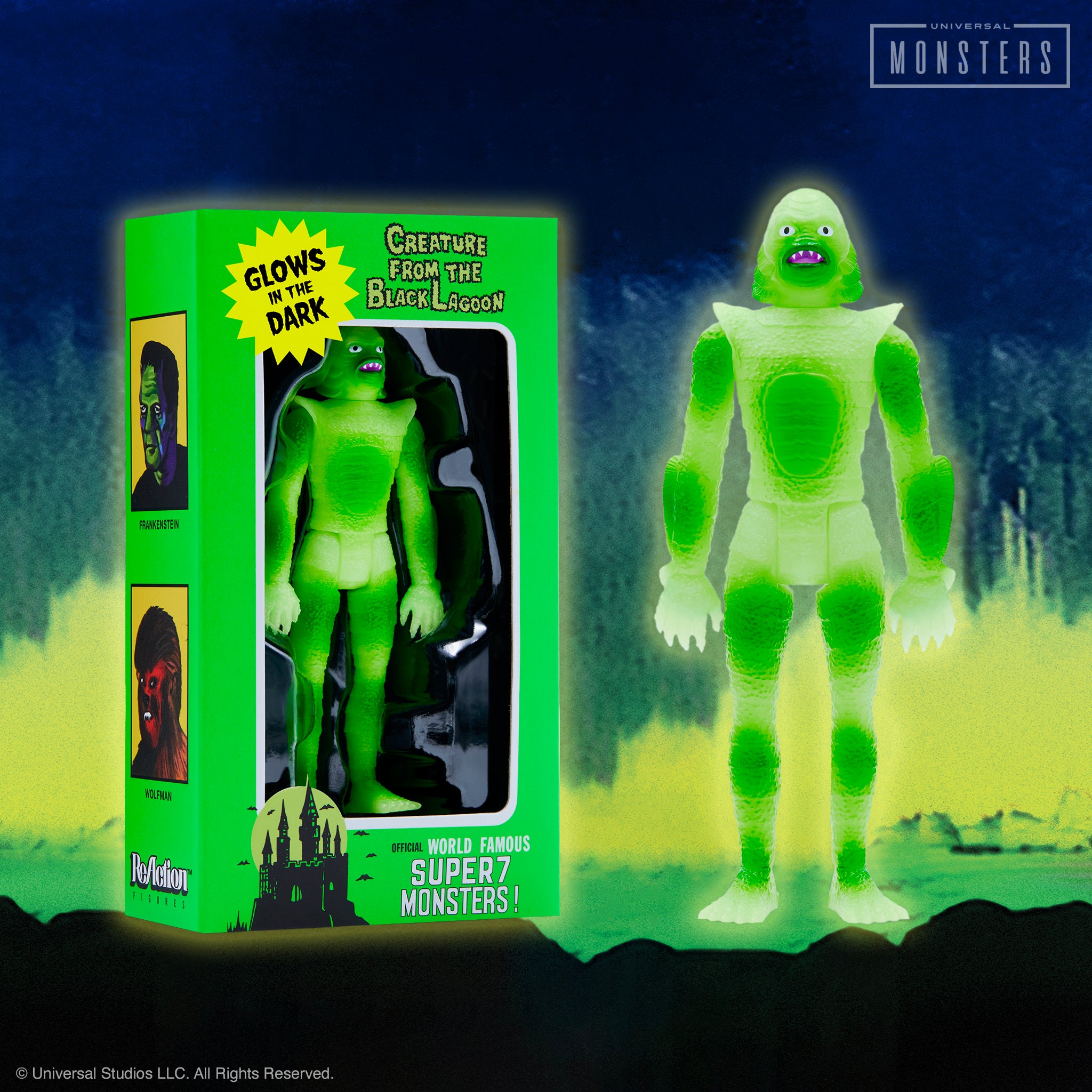 Super7 Universal Monsters ReAction Creature Glow figurina 9,5 cm
