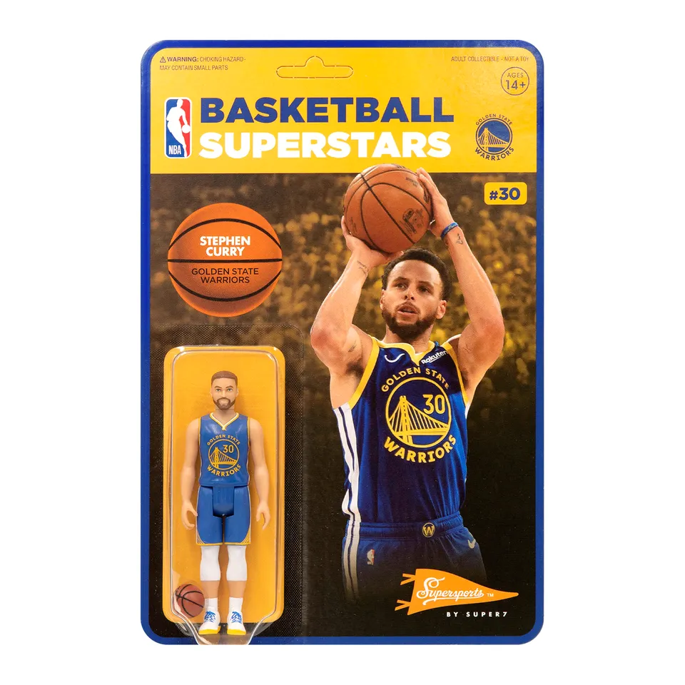 Super7 NBA Supersports Stephen Curry figurina Warriors