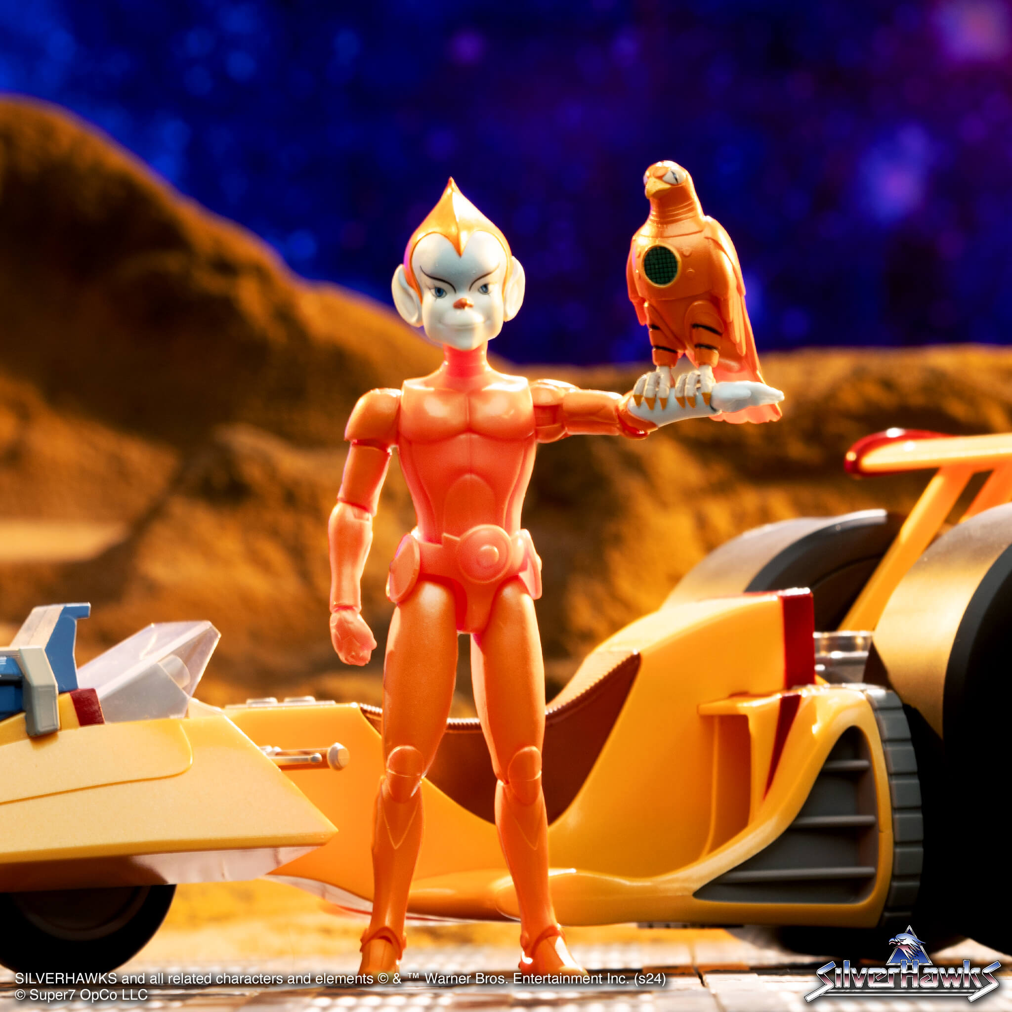 Super7 SilverHawks ULTIMATES Wave 05 figurine Copper Kidd + Space Racer