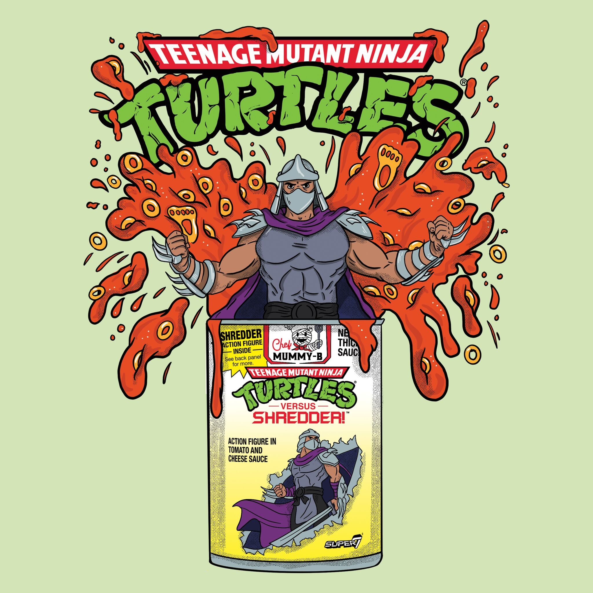 Super7 TMNT Shredder Pasta Can tricou bumbac verde
