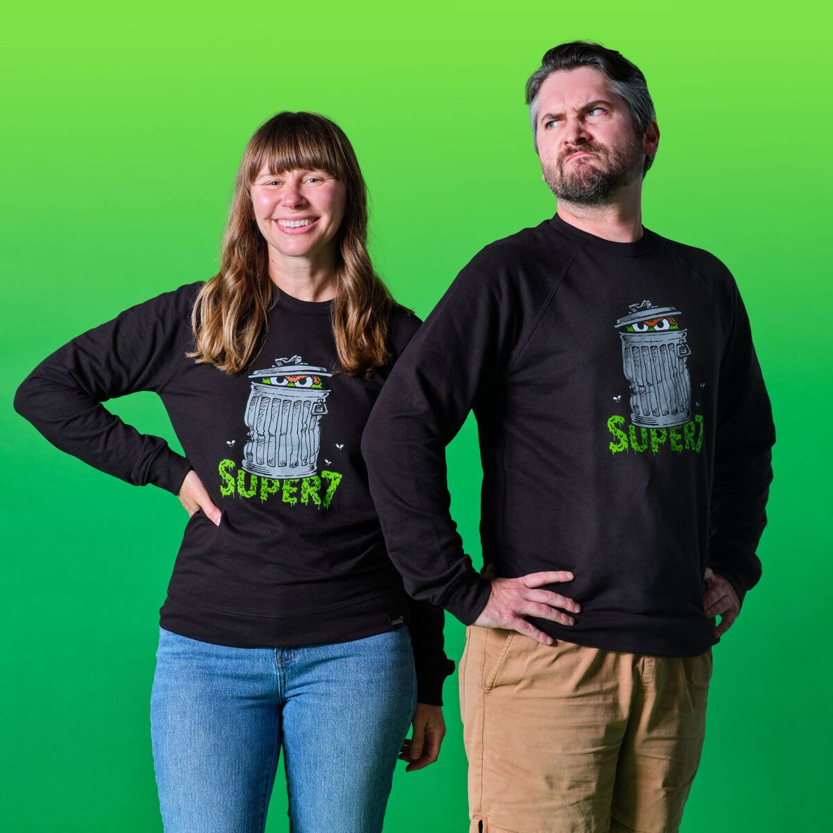 Super7 Sesame Street Oscar The Grouch bluza neagra