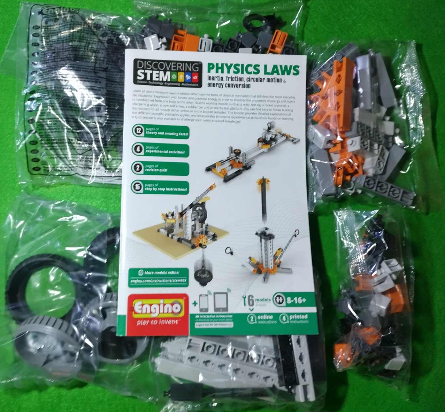 Engino Discovering STEM Physics Laws set constructie 6 modele inertie
