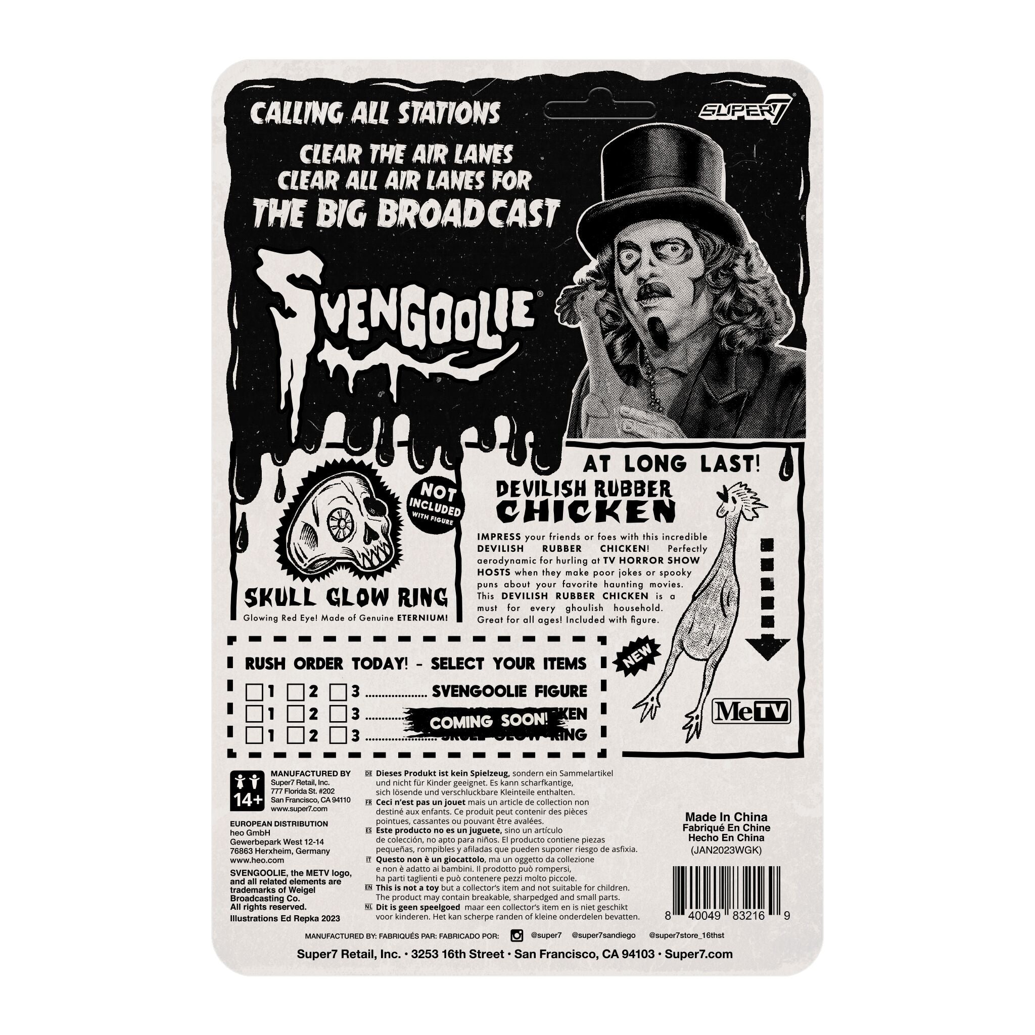 Super7 ReAction Svengoolie Full Color figurina 9,5 cm horror