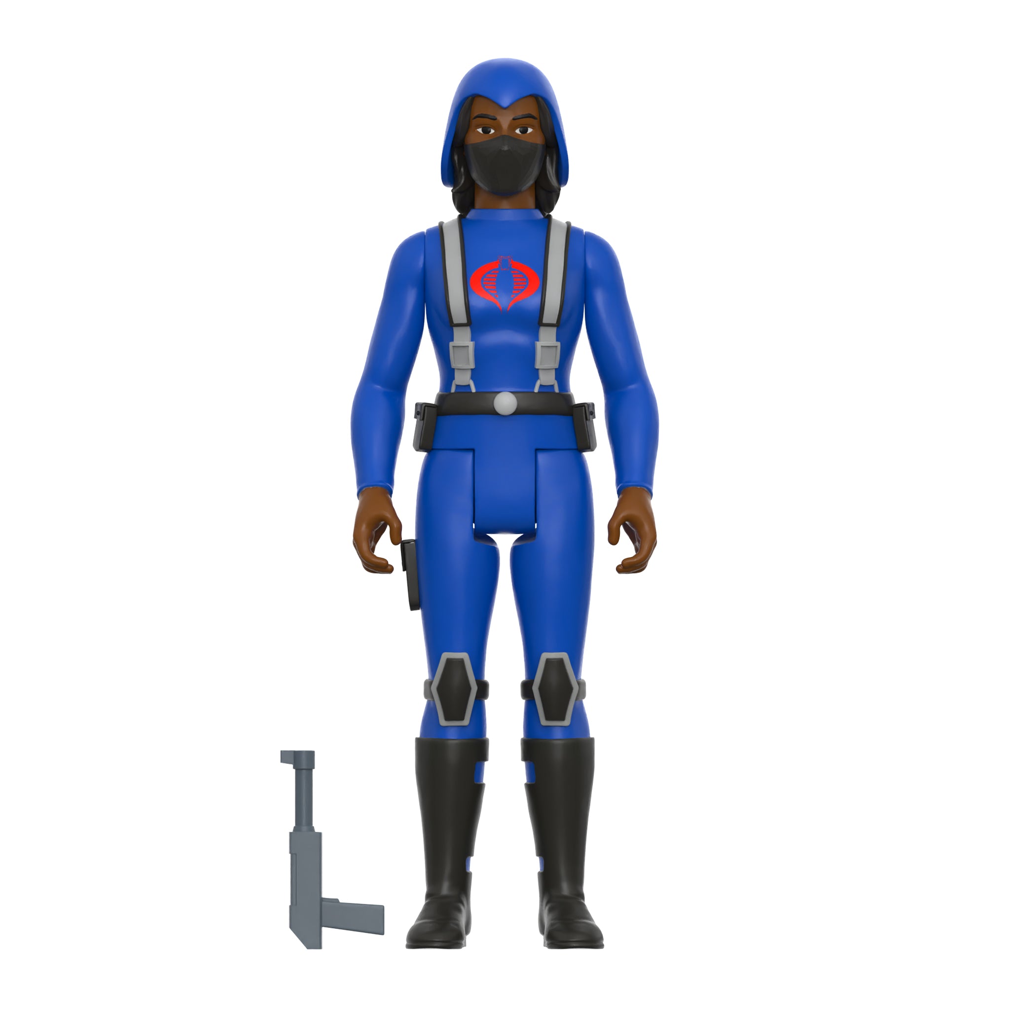 Super7 G.I. Joe ReAction Cobra Female Trooper figurină păr negru
