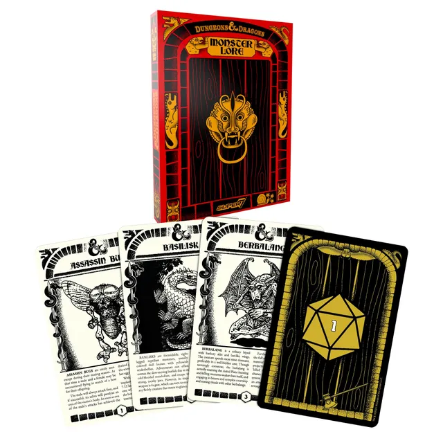 Super7 Dungeons and Dragons Monster Lore Deck carduri 20 monștri