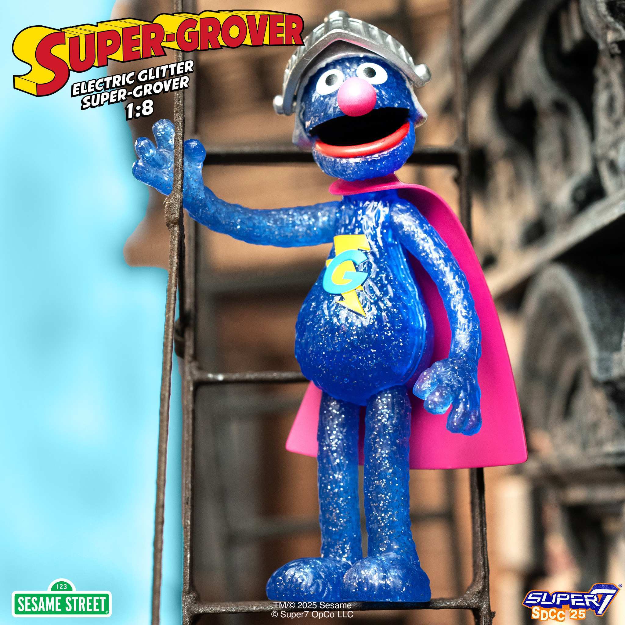Super7 Sesame Street Super Grover figurina blind box 3.75 inch
