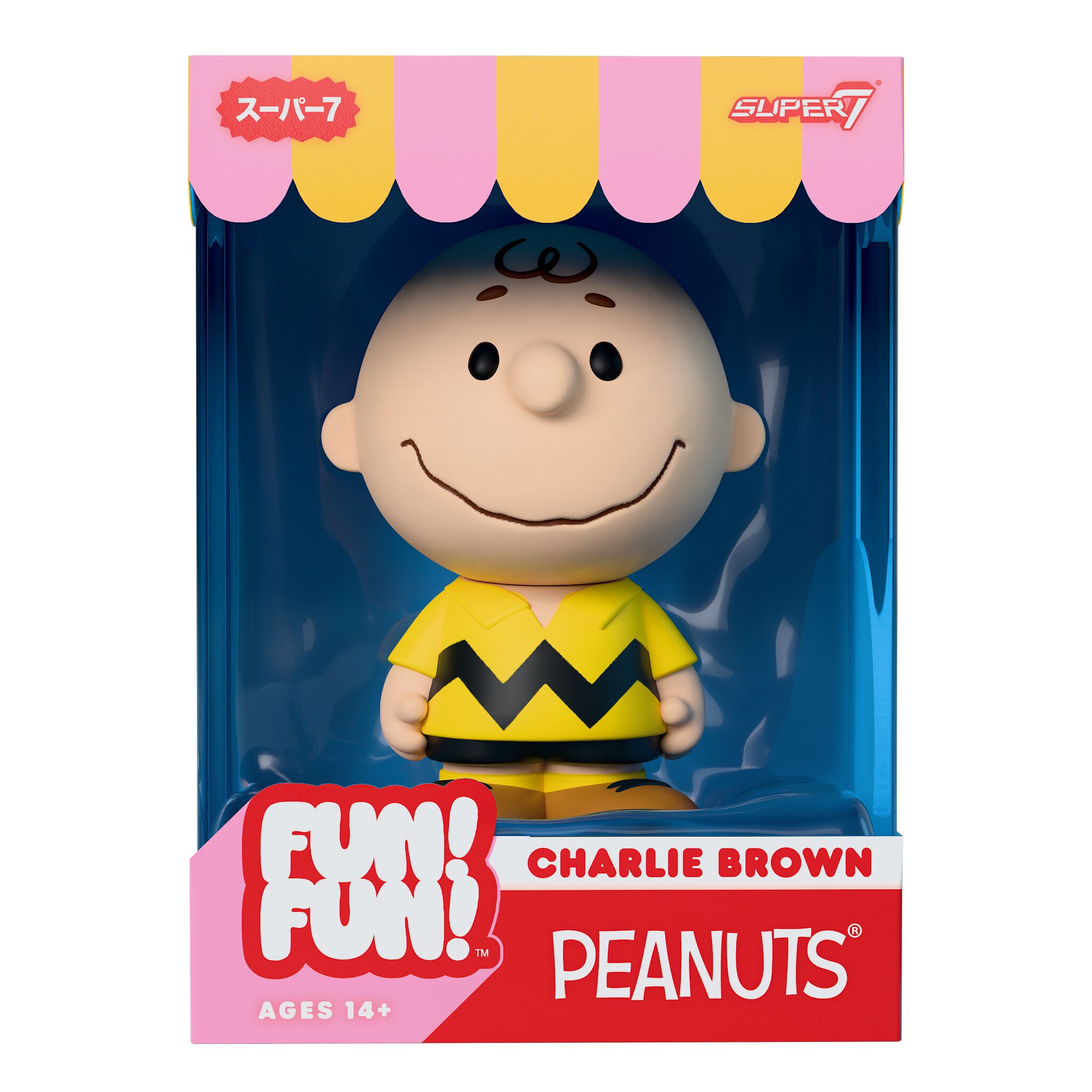Super7 Peanuts FUN FUN Charlie Brown figurina vinil galben 12cm