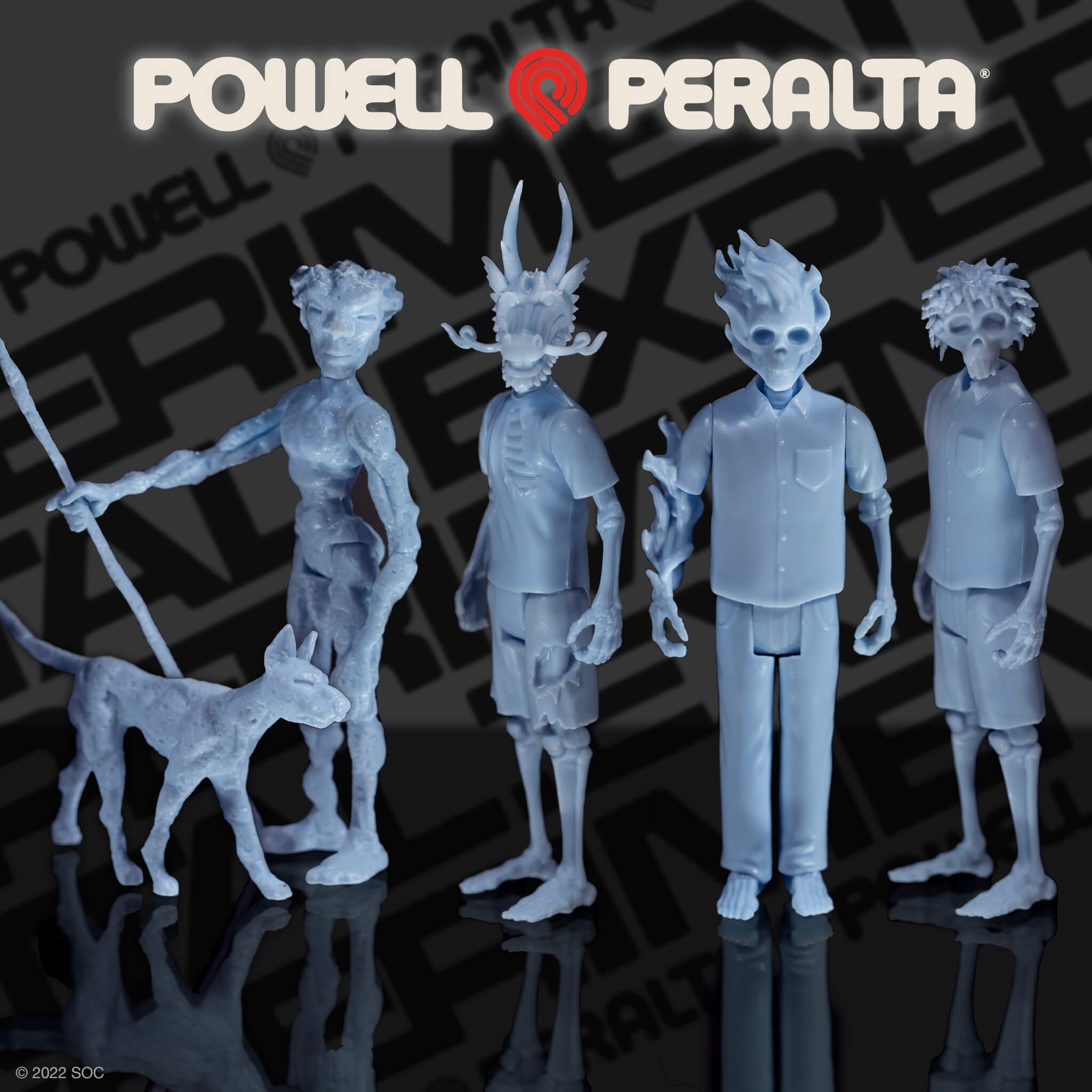 Super7 Powell-Peralta ReAction Wave 1A set 4 figurine