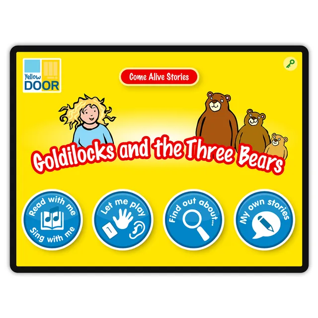 Yellow Door Goldilocks Three Bears aplicatie povesti interactiva