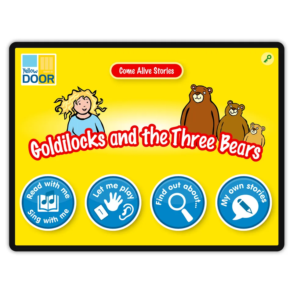 Yellow Door Goldilocks Three Bears aplicatie povesti interactiva