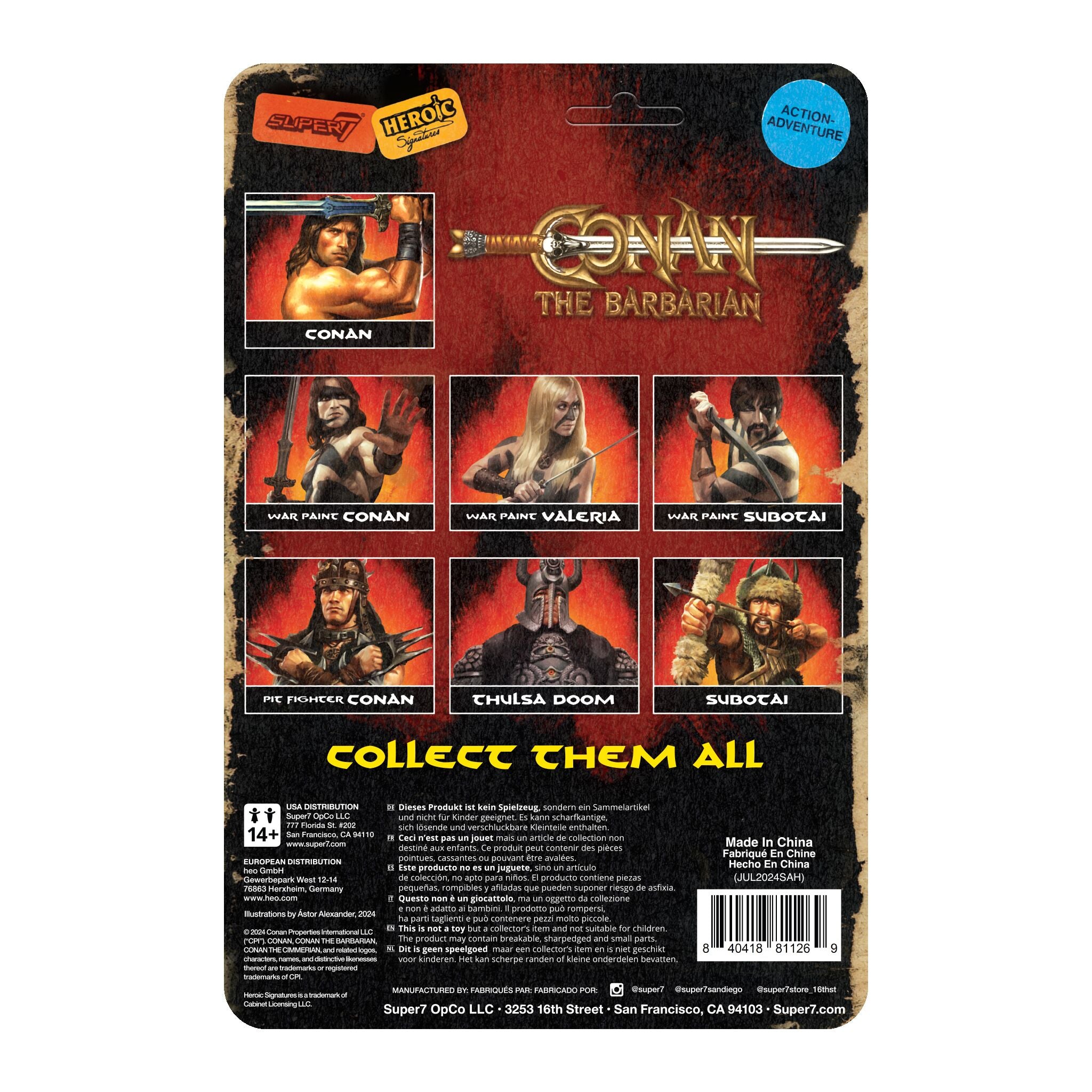 Super7 Conan Resurrected figurina 9,5 cm cu sabie
