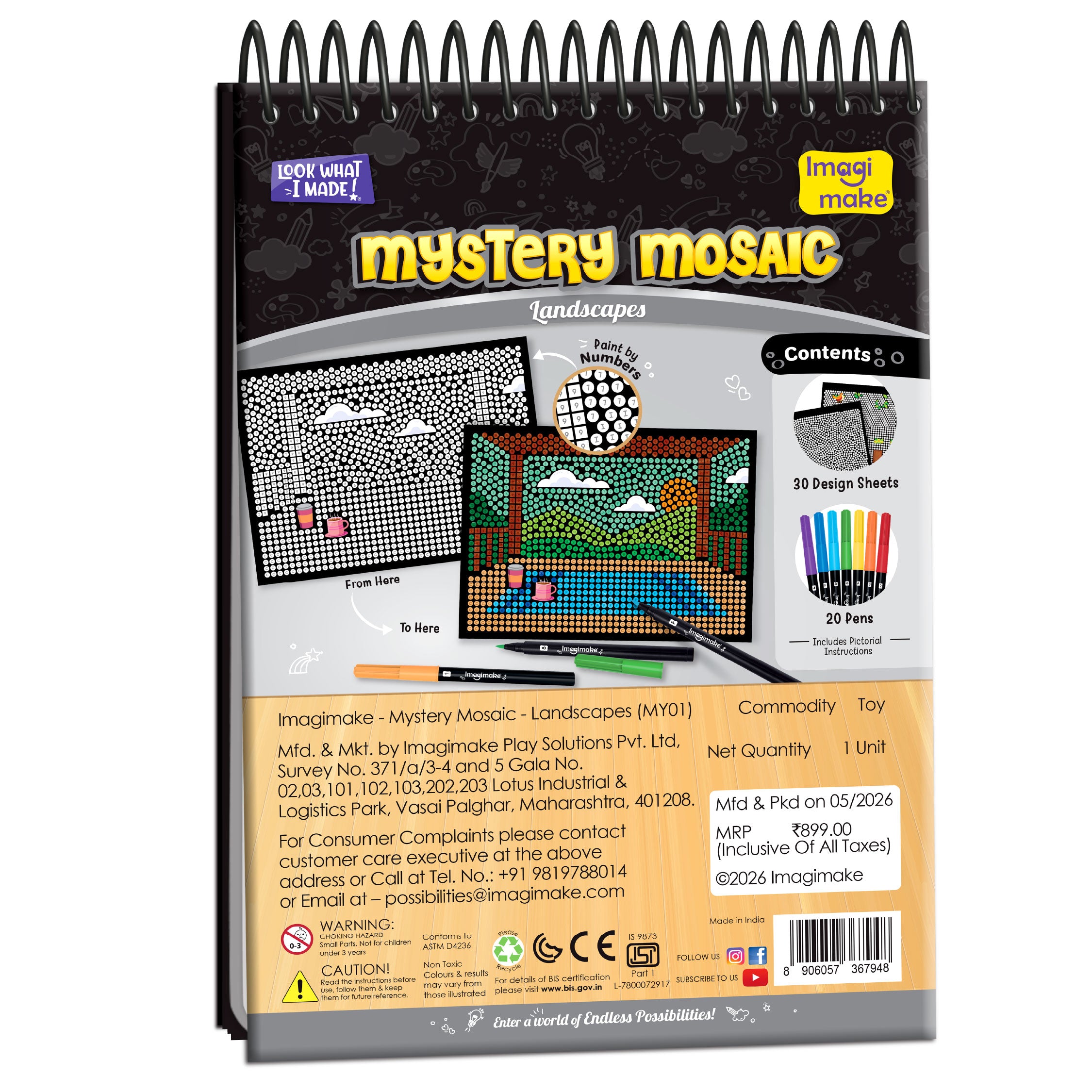 Imagimake Mystery Mosaic Landscapes carte colorat peisaje