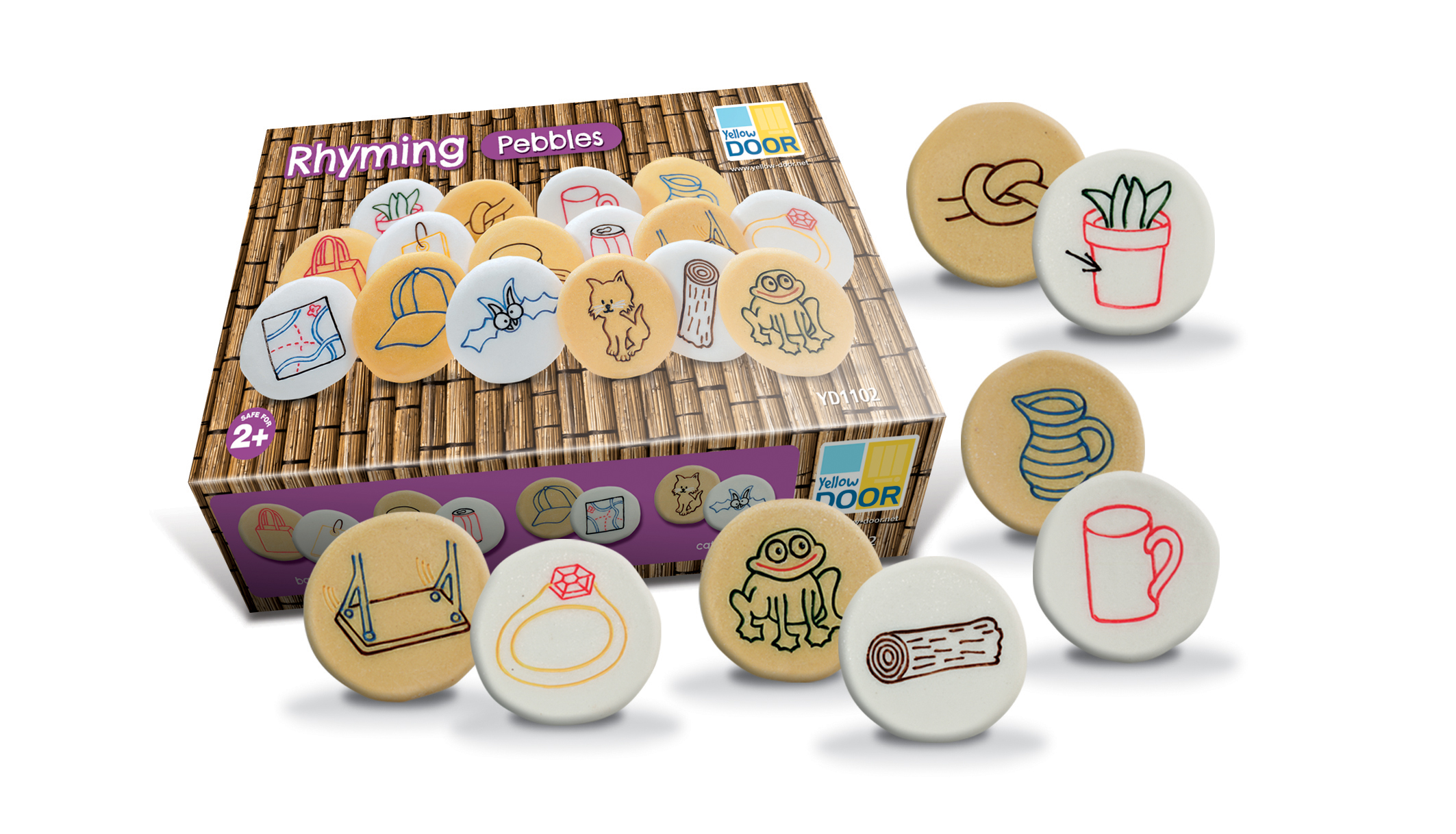 Yellow Door Rhyming Pebbles pietre rime set 16 familii sunete