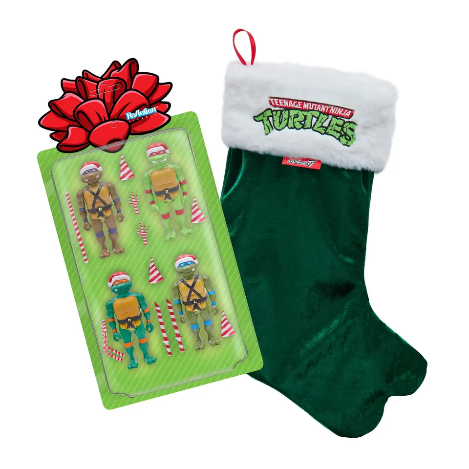 Super7 ReAction TMNT Holiday set 4 figurine 9,5cm