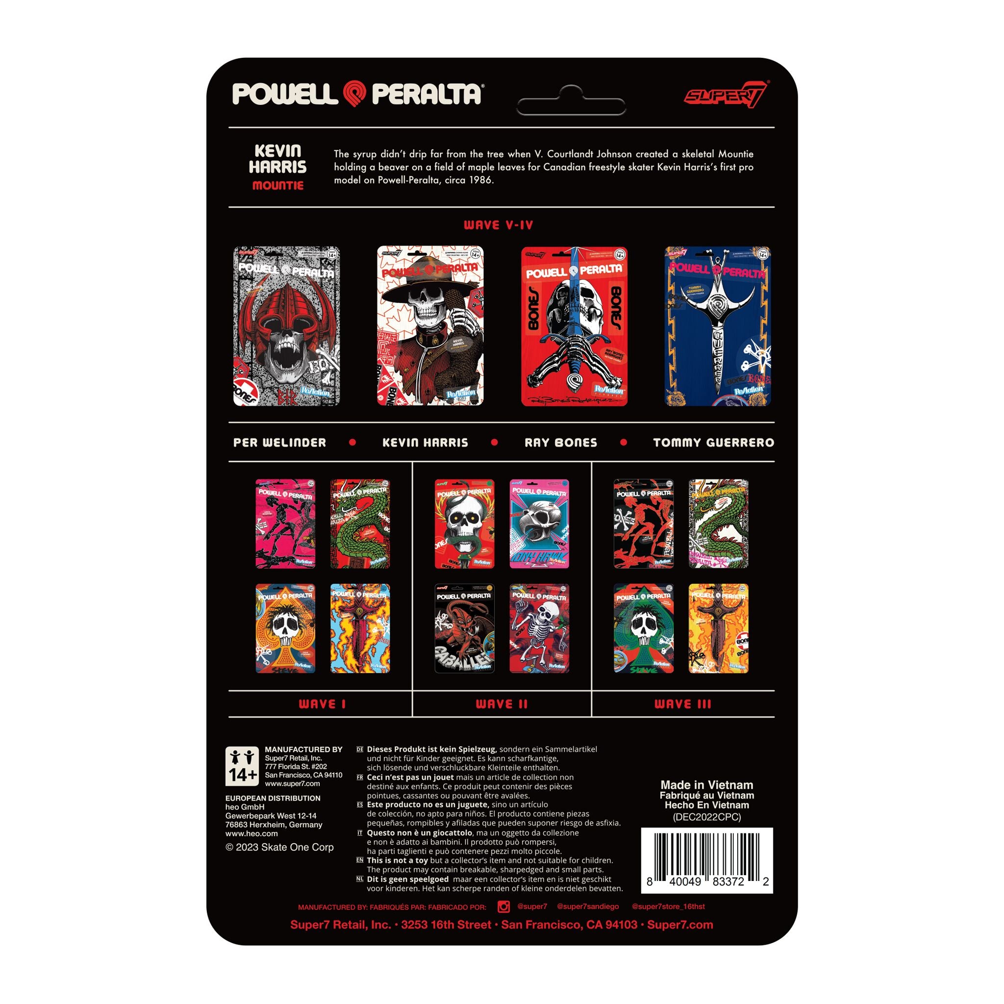 Super7 ReAction Powell-Peralta Kevin Harris figurina skate