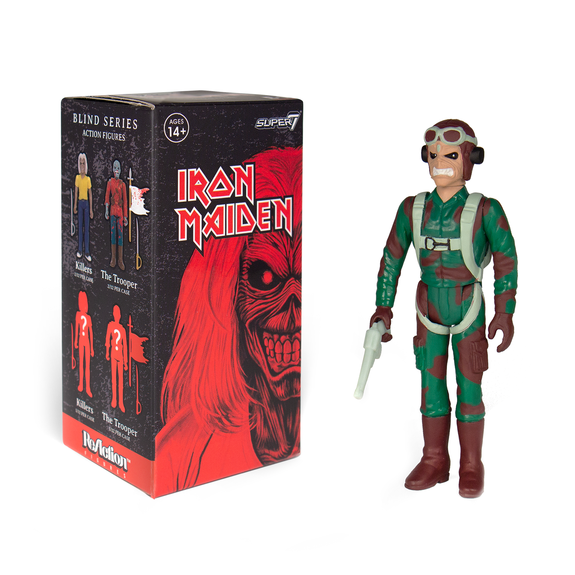 Super7 ReAction Iron Maiden set blind box 12 bucati Flat