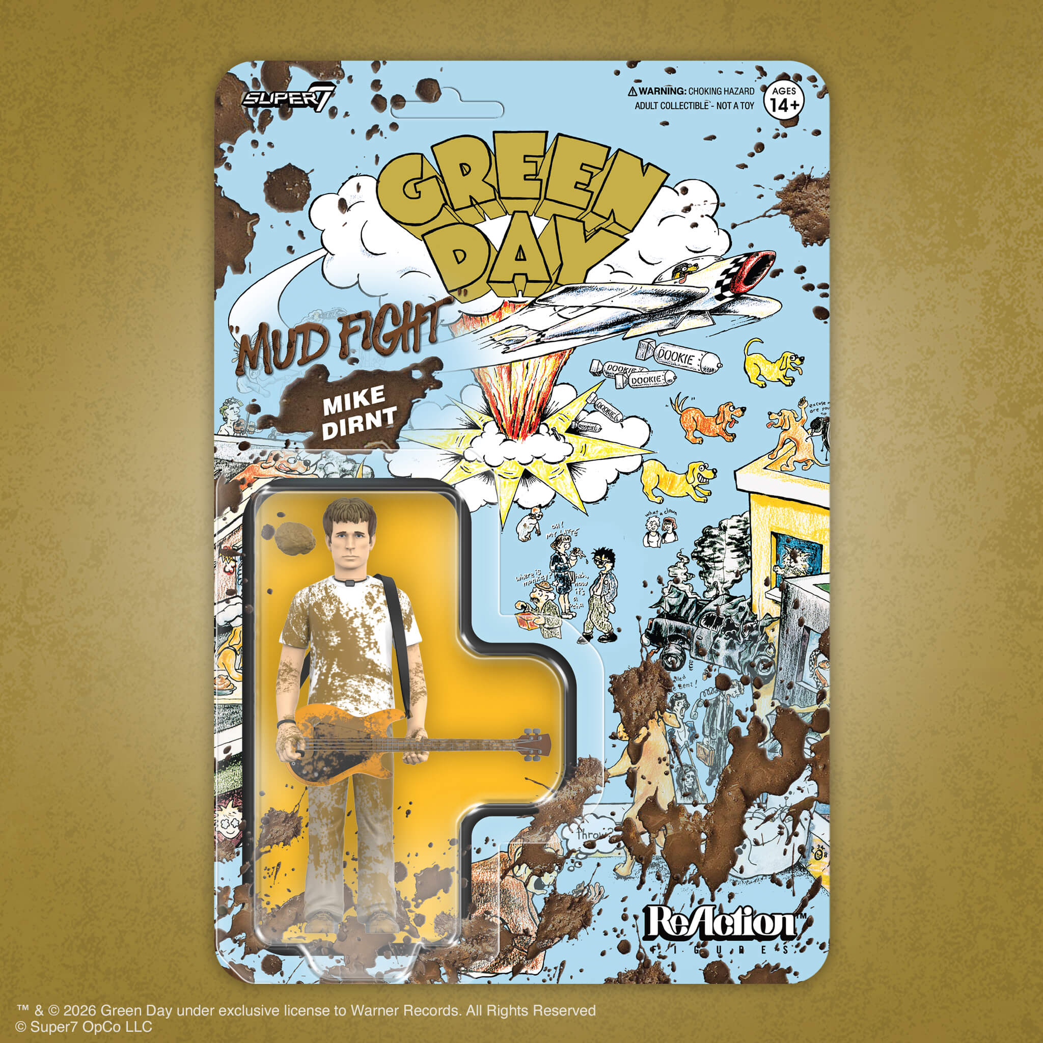 Super7 Green Day ReAction Wave 01 Mike Dirnt figurina Mud Fight