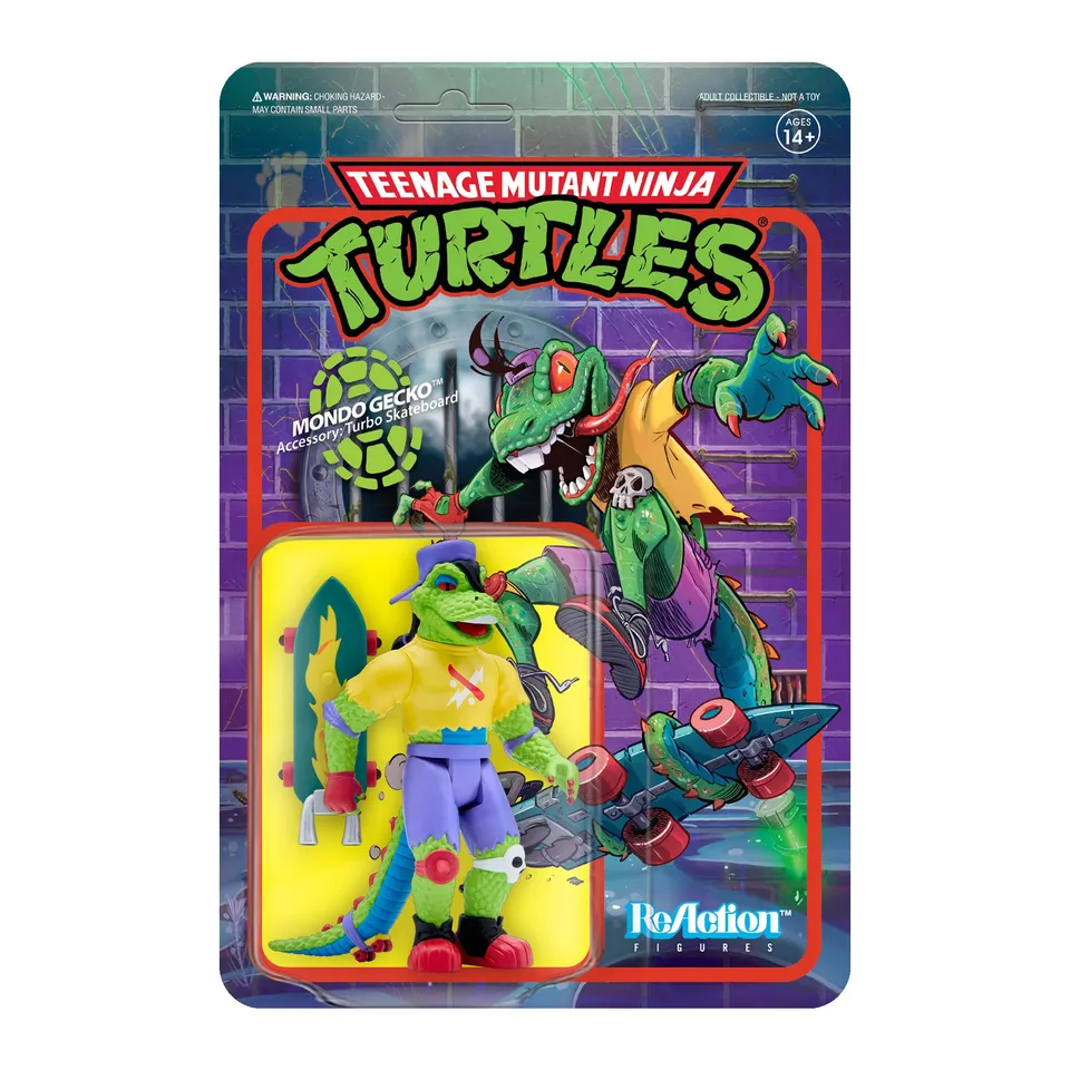 Super7 ReAction Mondo Gecko figurina cu skateboard