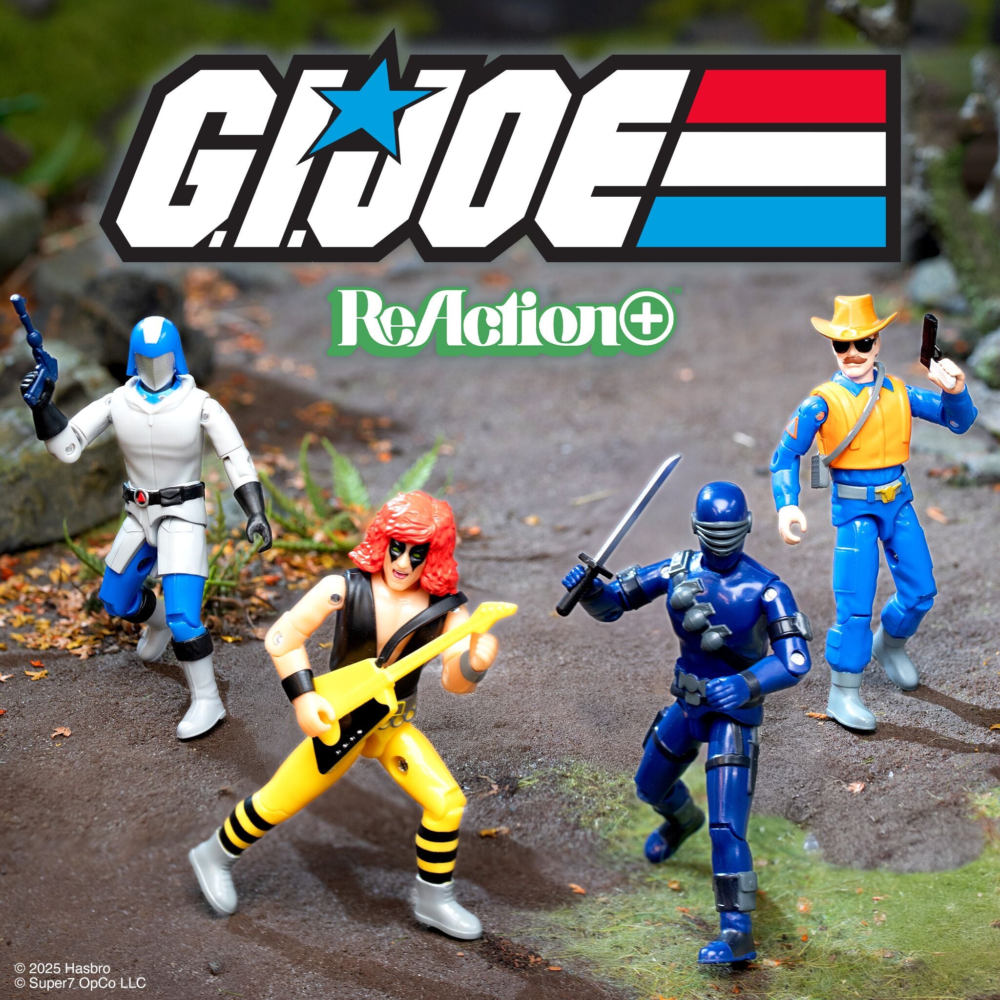 Super7 G.I. Joe ReAction+ Snake Eyes Cartoon figurina 9.5cm