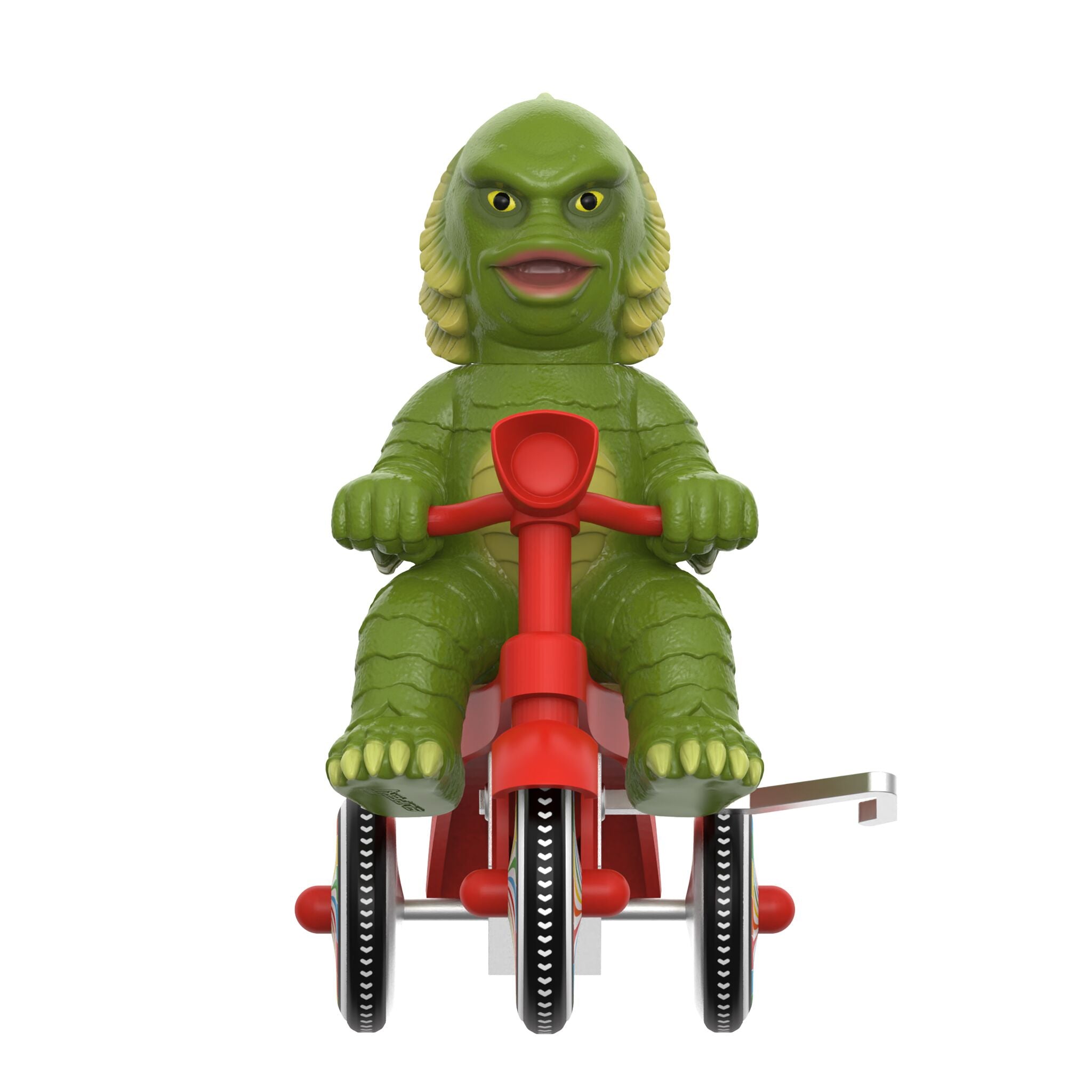 Super7 Super Cycles Creature from Black Lagoon tricicleta verde-rosu