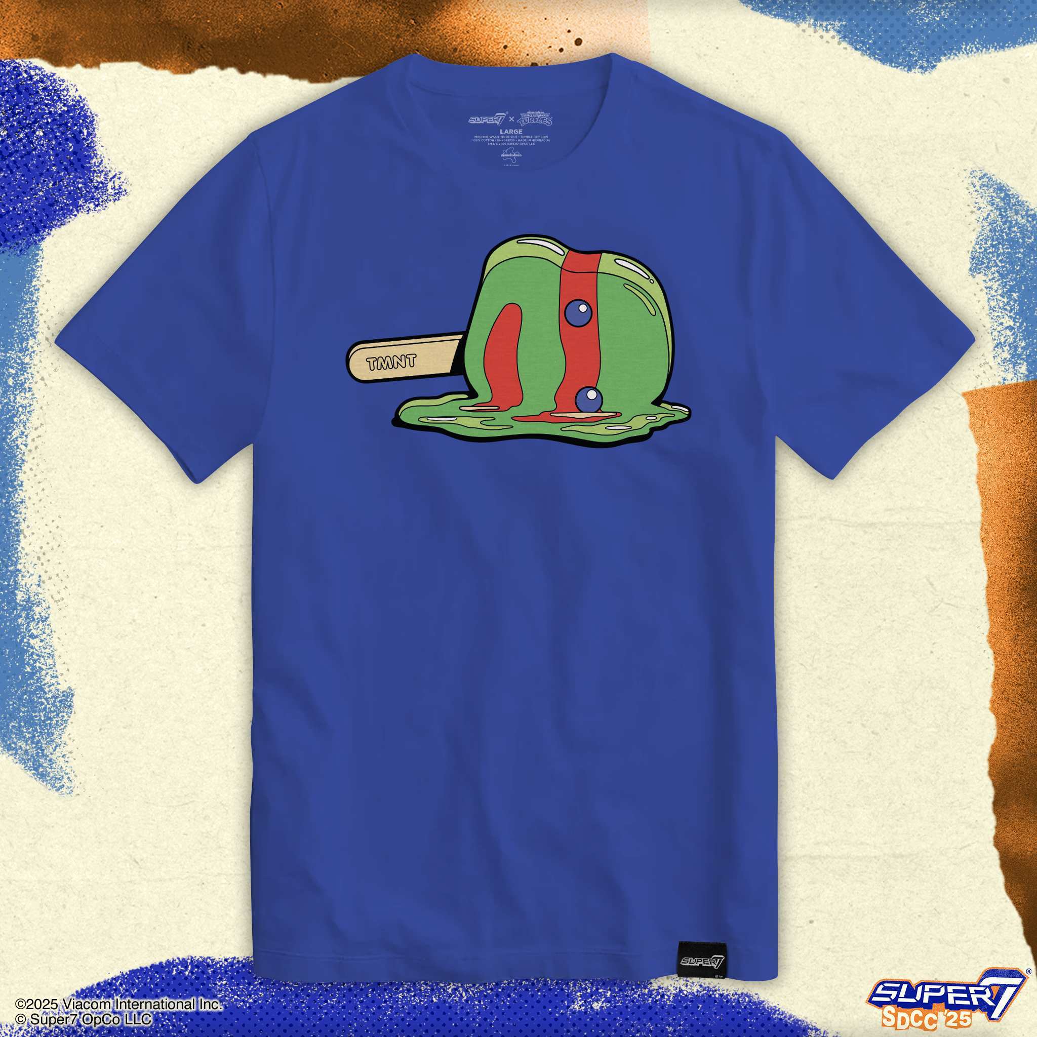 Super7 TMNT Ice Cream Tee tricou albastru bumbac