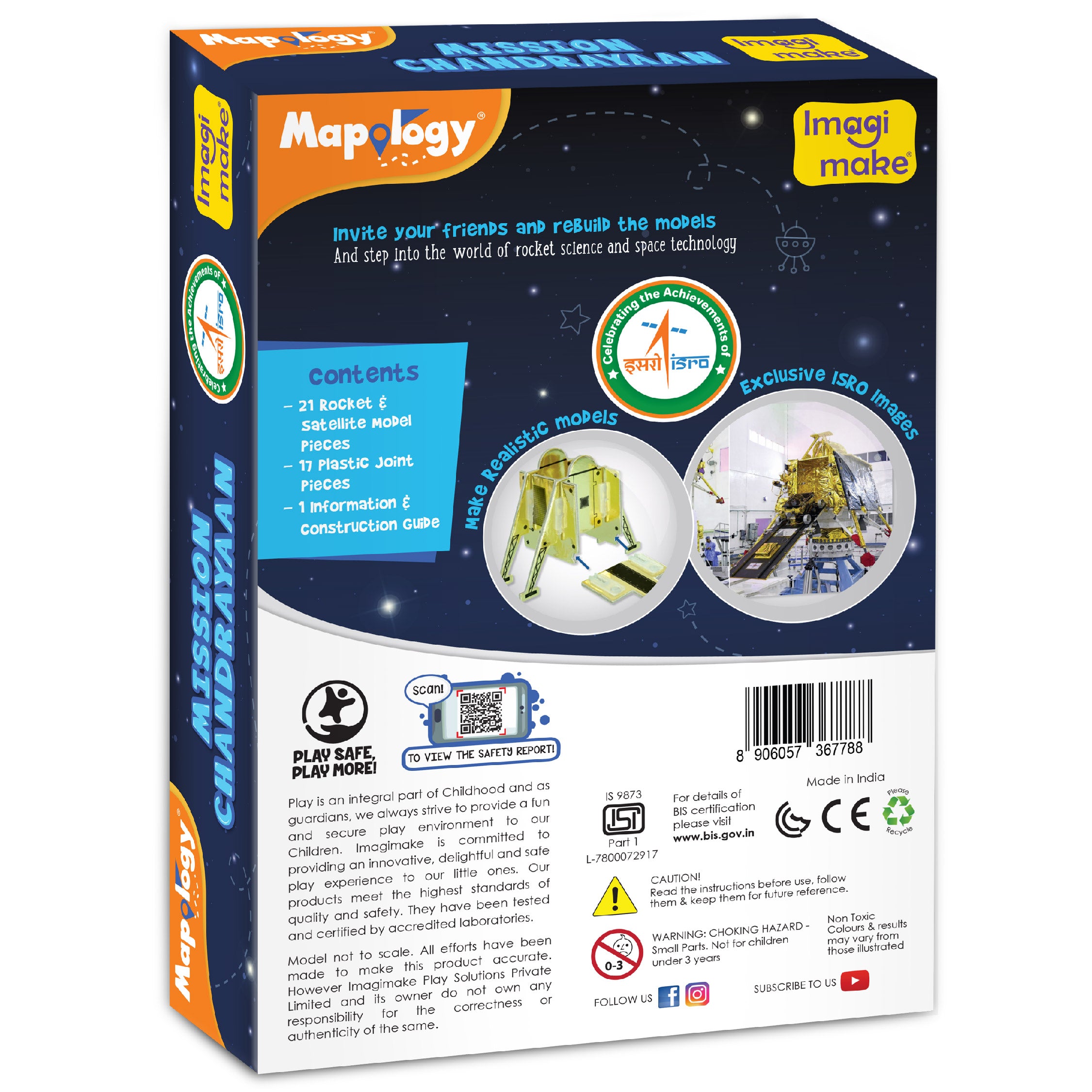 Imagimake Mapology Mission Chandrayaan macheta racheta 5 ani+