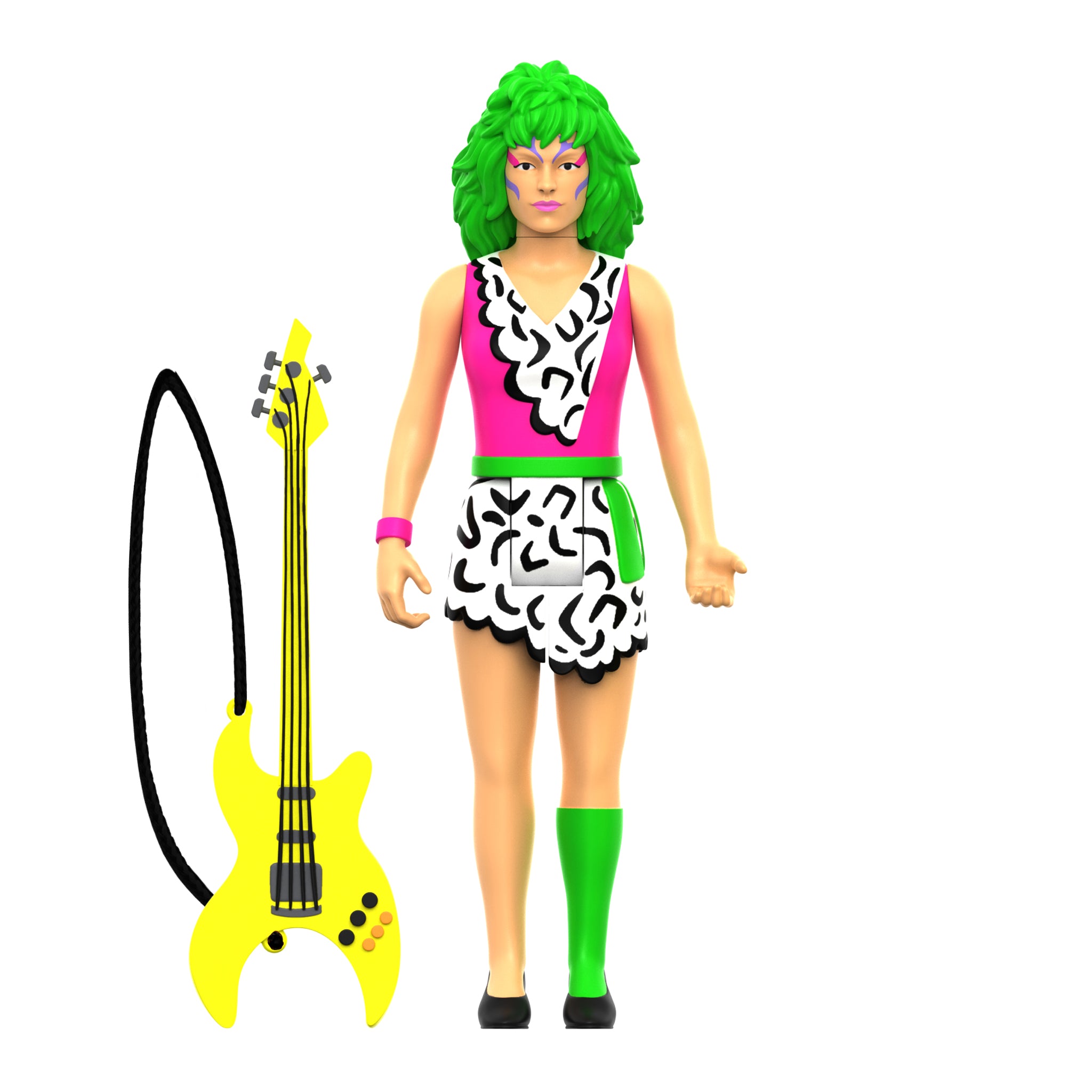 Super7 Jem ReAction Pizzaz Neon figurina 9,5 cm retro