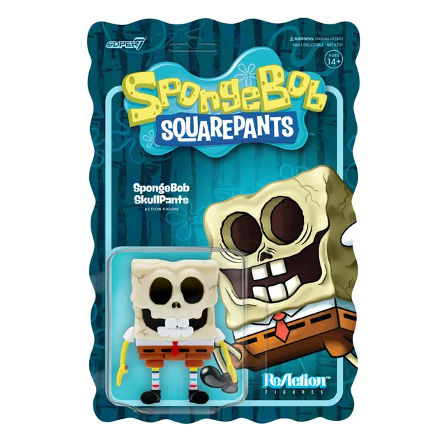 Super7 ReAction SpongeBob SkullPants figurina 9,5 cm