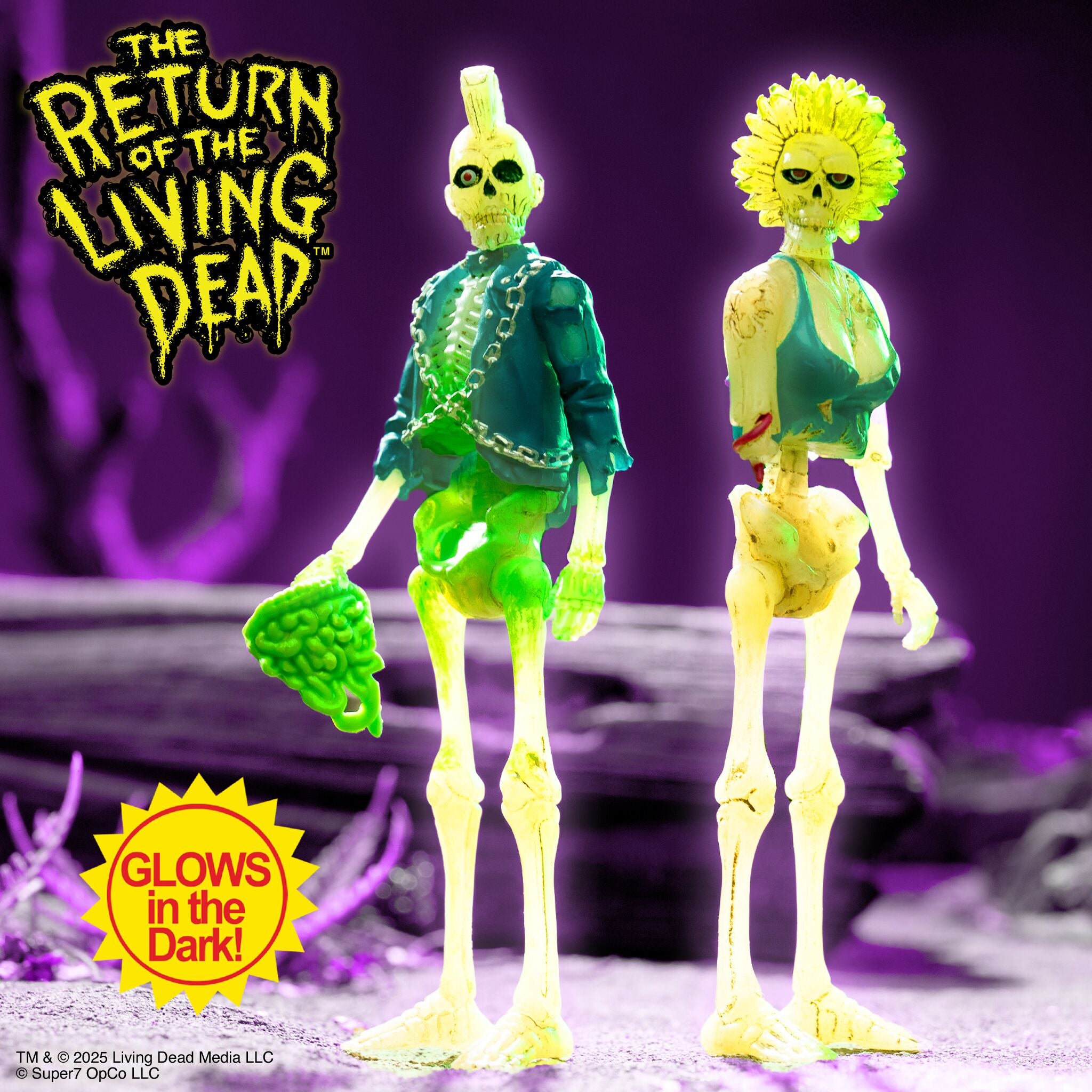Super7 ReAction Zombie Suicide figurina fosforescenta