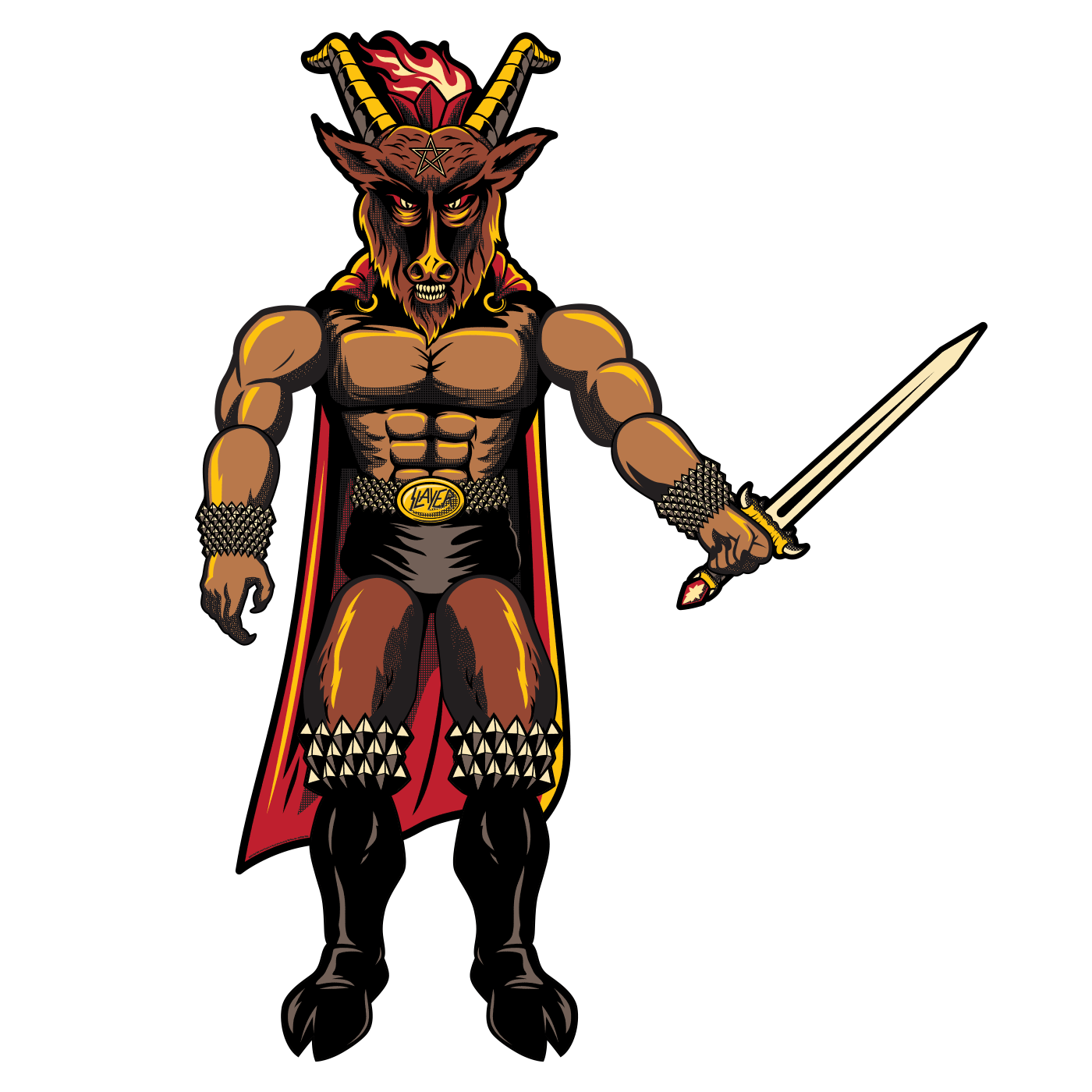 Super7 Paper People Slayer Minotaur decoratiune fosforescenta