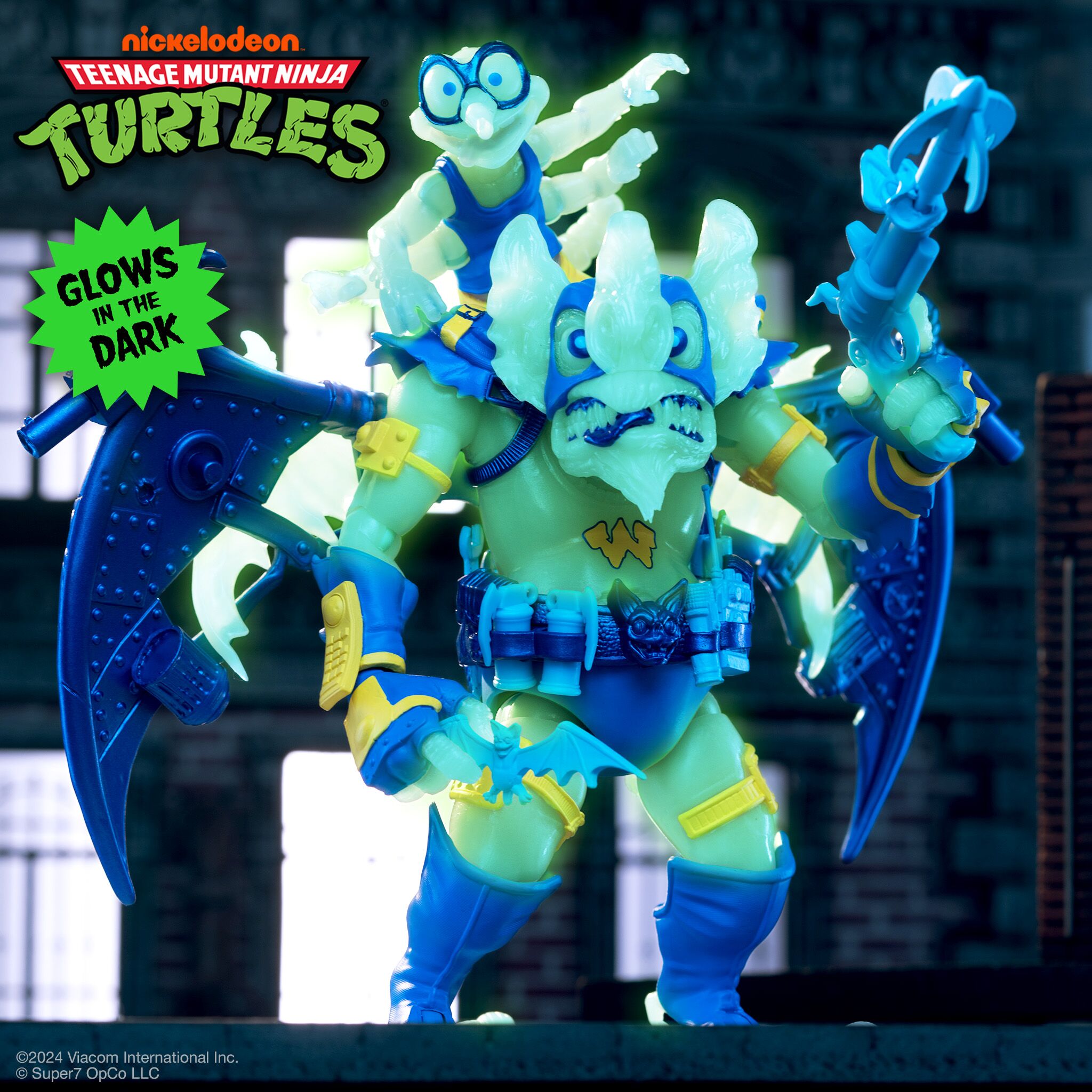 Super7 ULTIMATES TMNT Wingnut Screwloose figurina glow