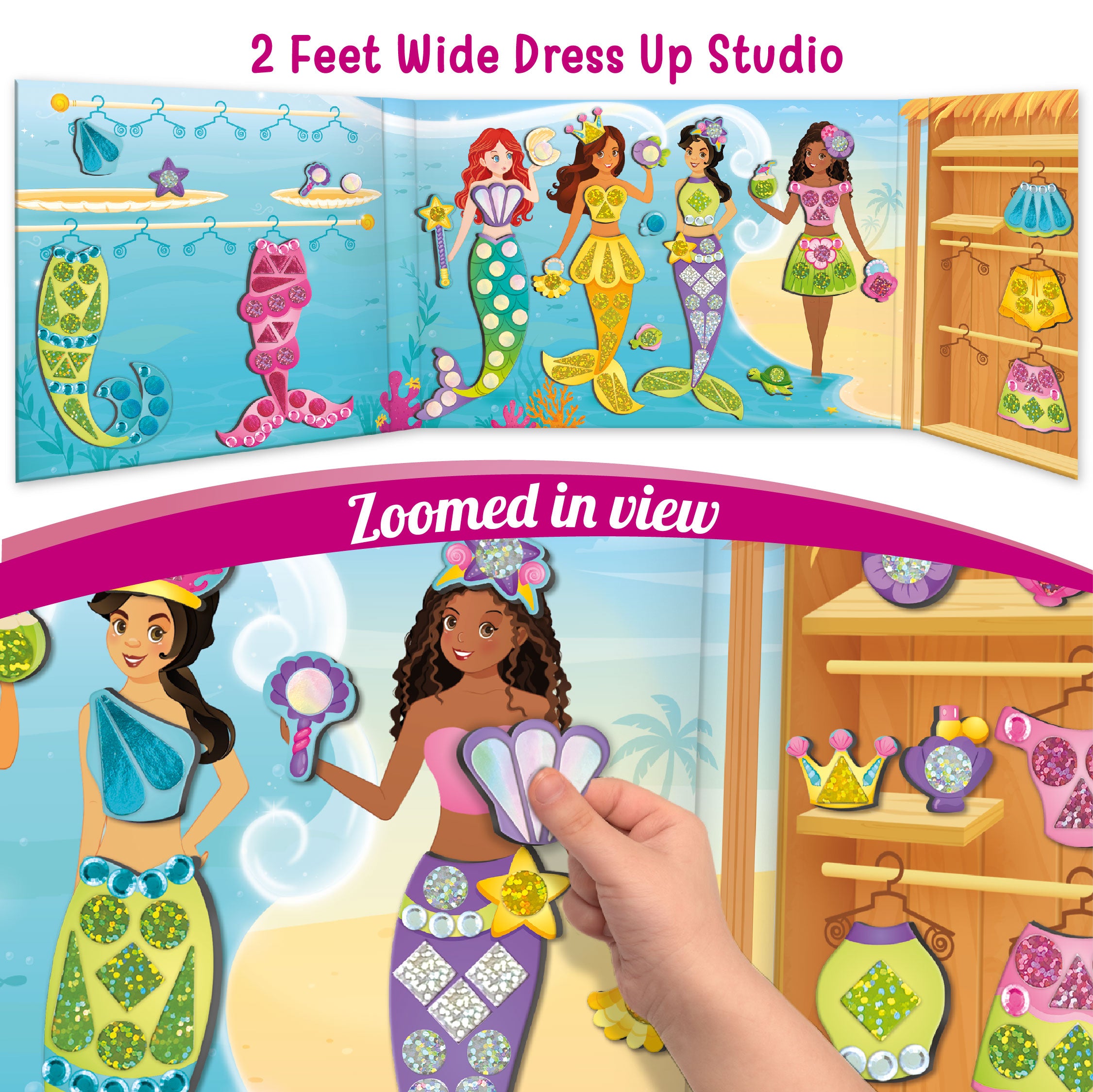 Imagimake Dress Up Mermaid papusa magnetica 30 piese